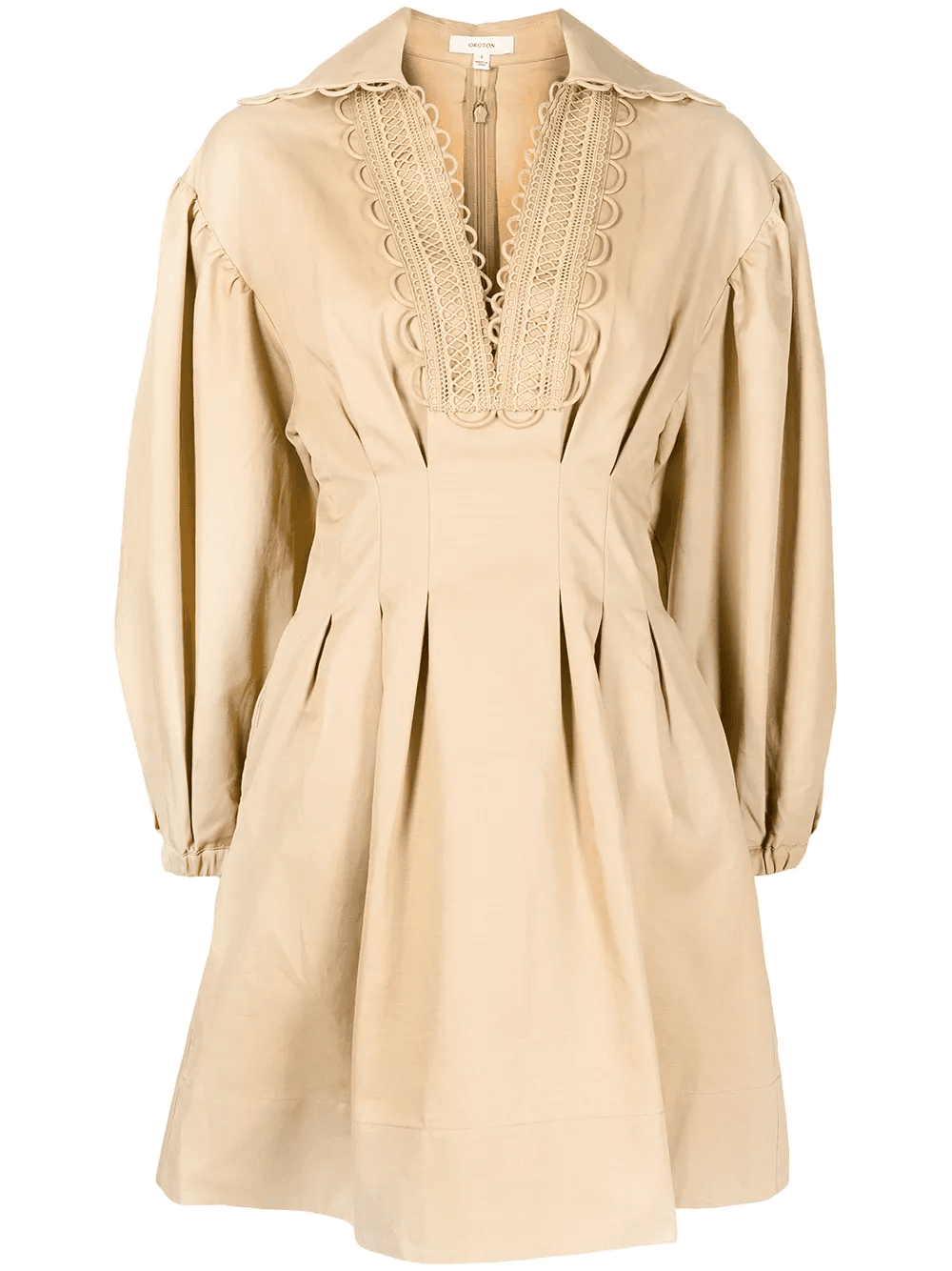 loop-detail mini dress - Image 1