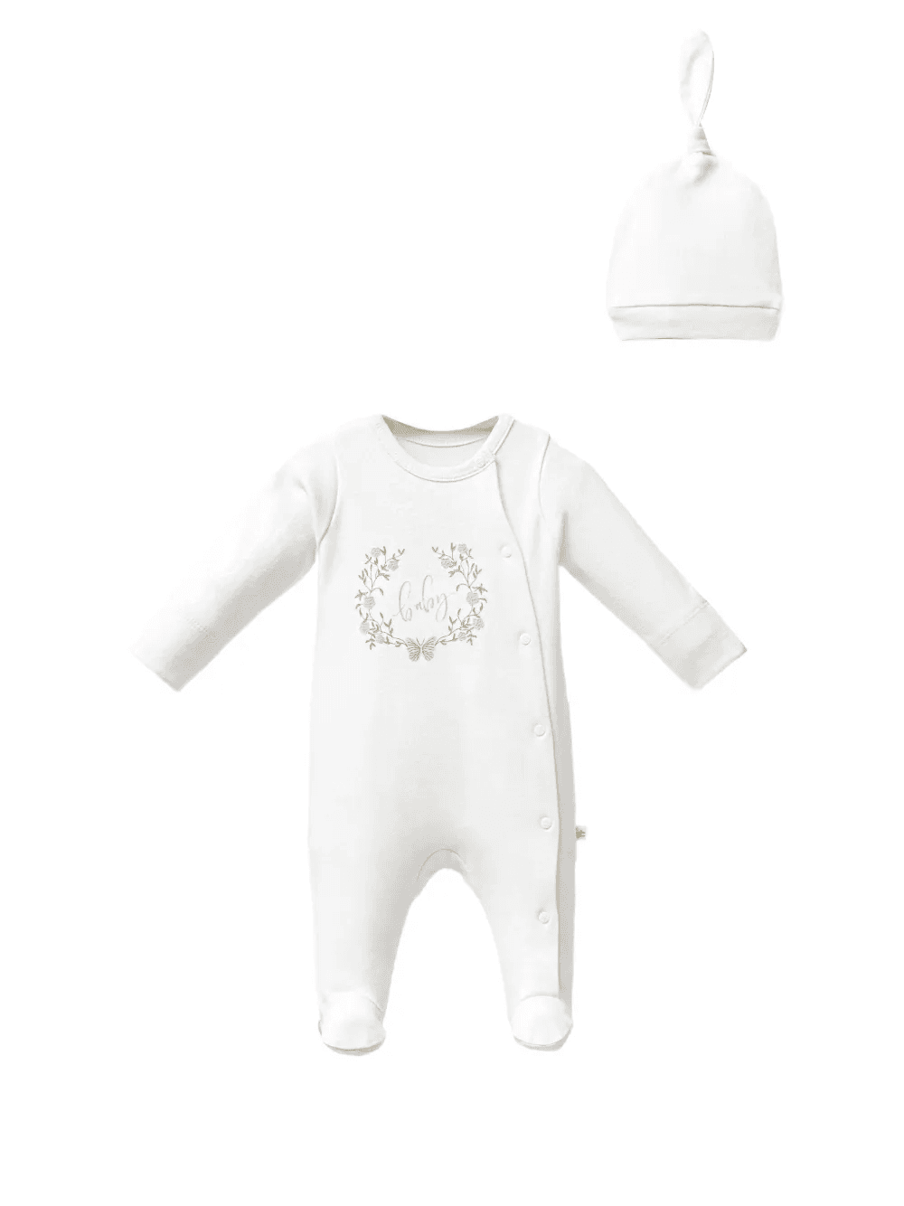 flower-garland babygrow set - Image 1