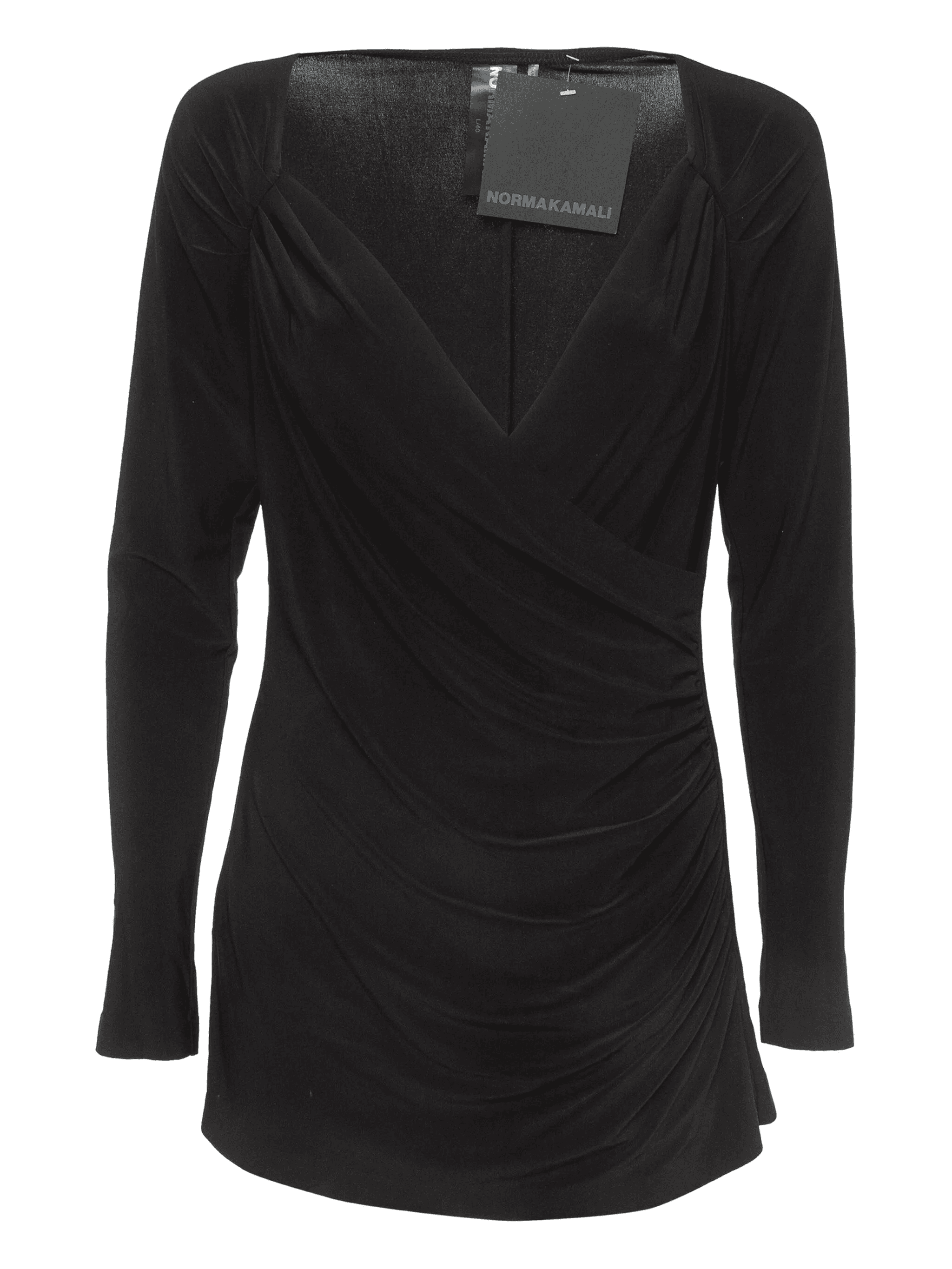 draped v-neck top - Image 1