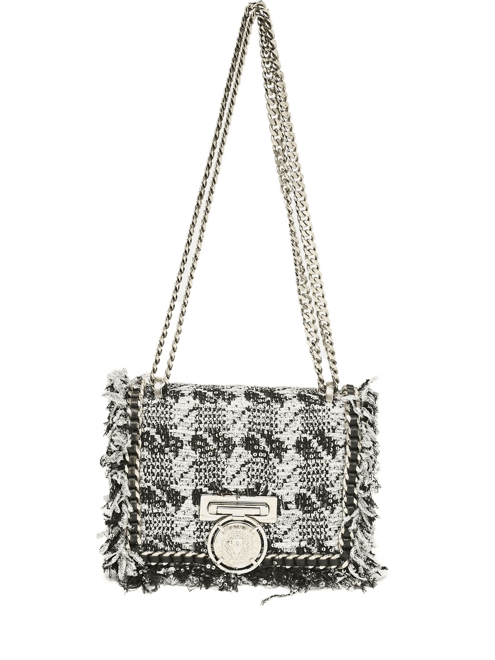 tweed fringed crossbody bag - Image 1