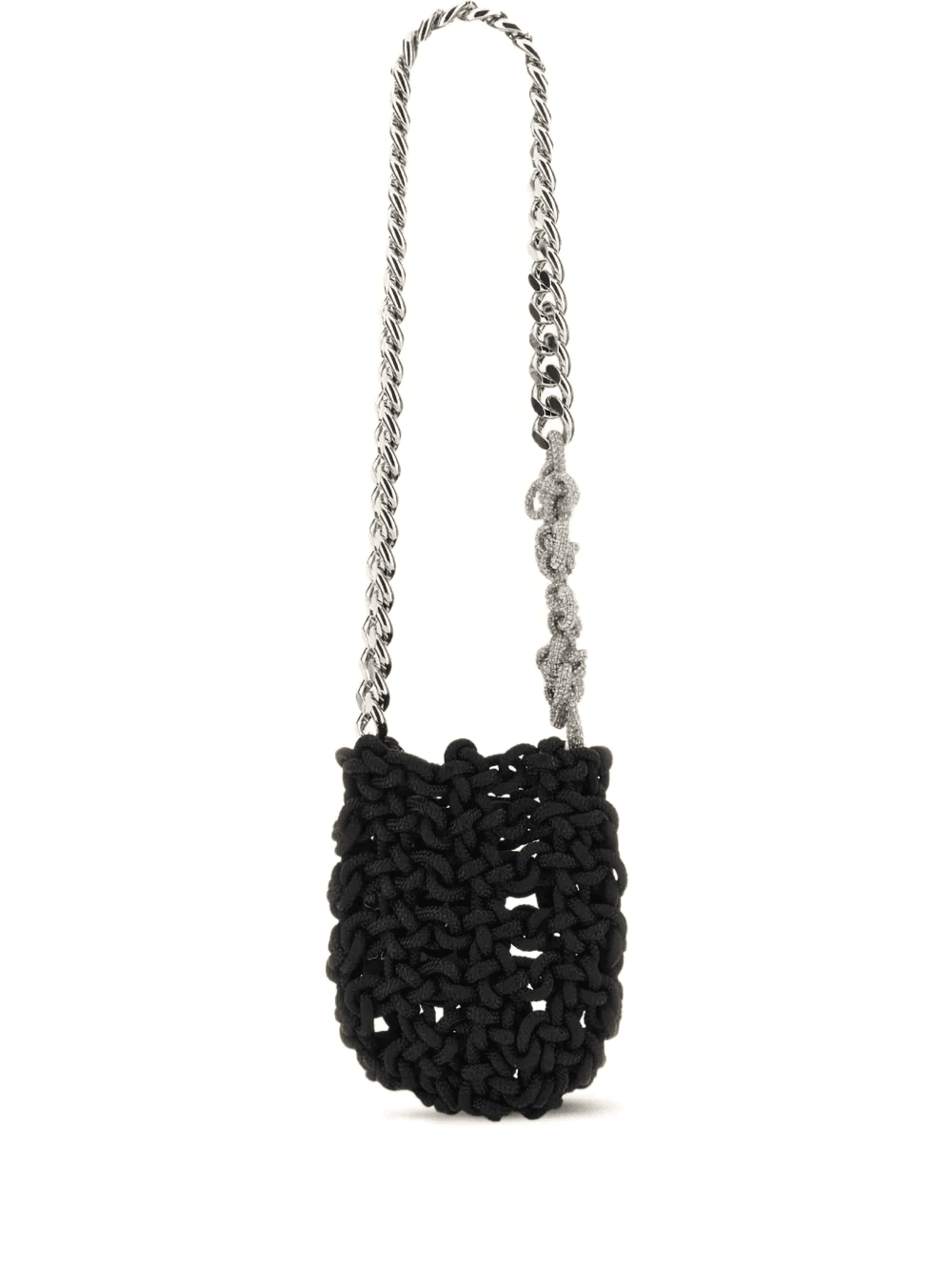 chain-strap knitted shoulder bag - Image 1