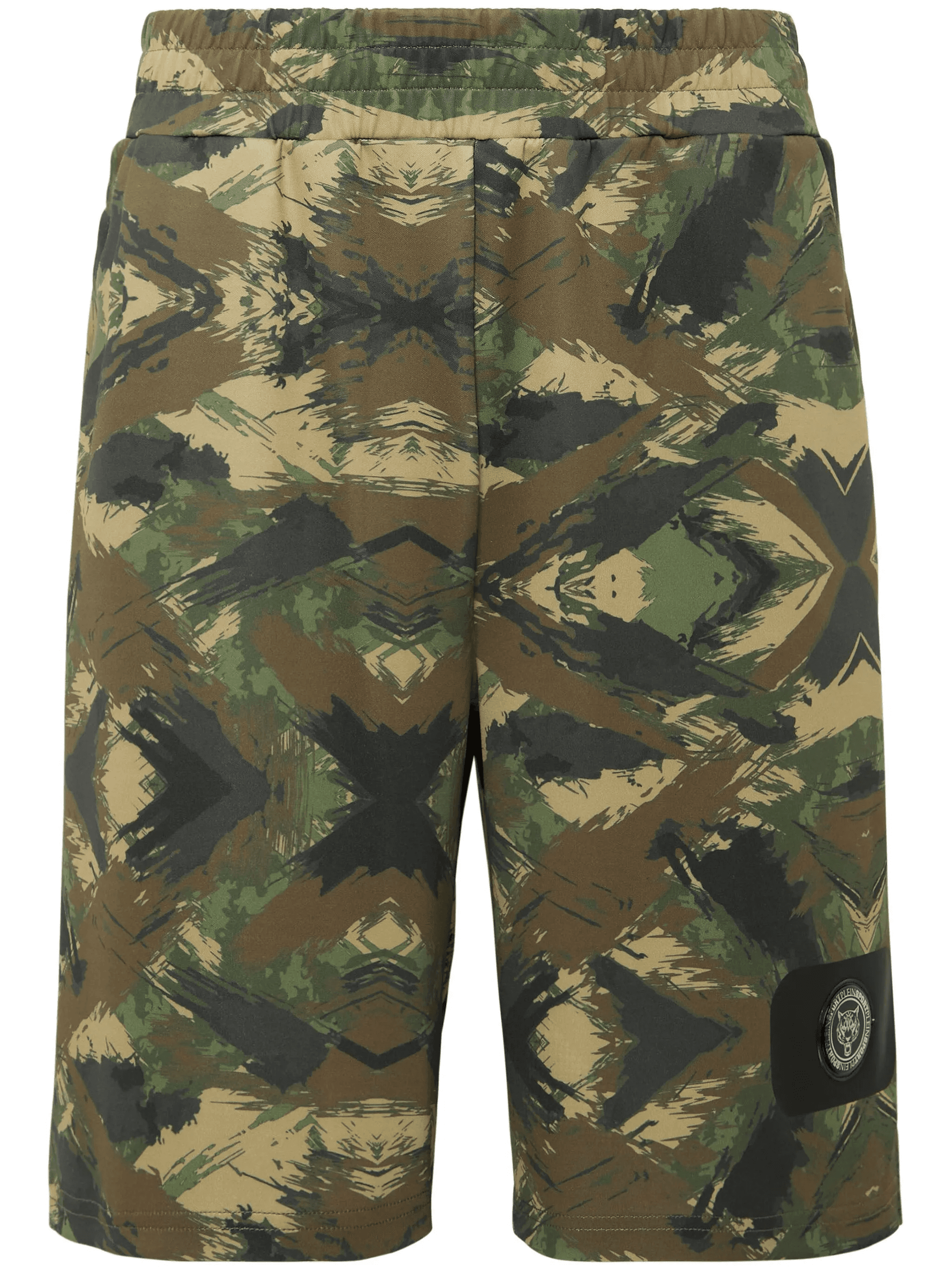logo-patch elasticated-waistband shorts - Image 1