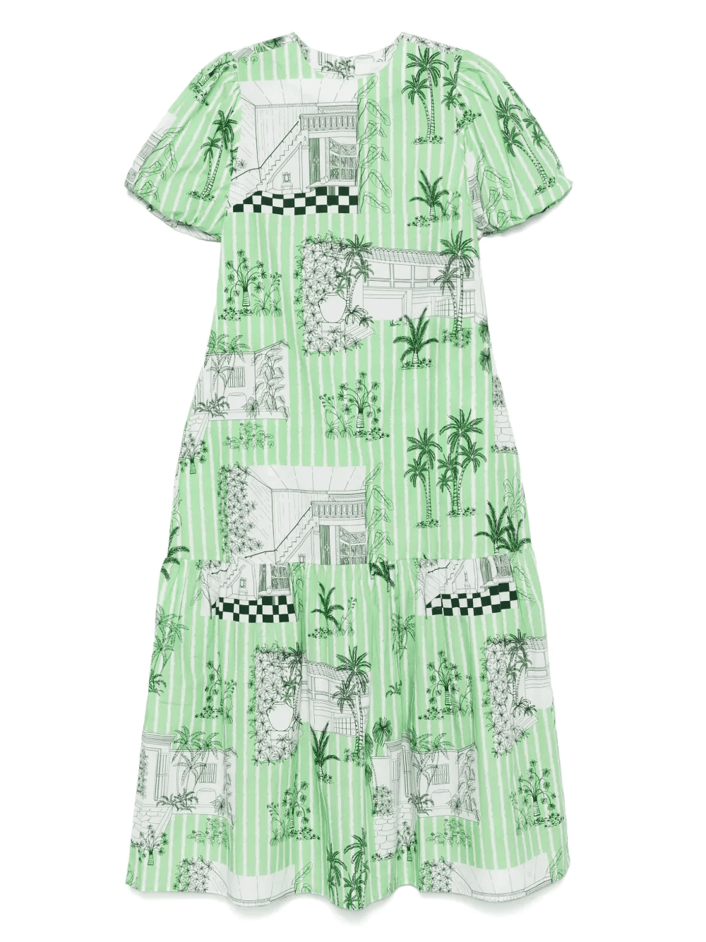 graphic-print midi dress - Image 1