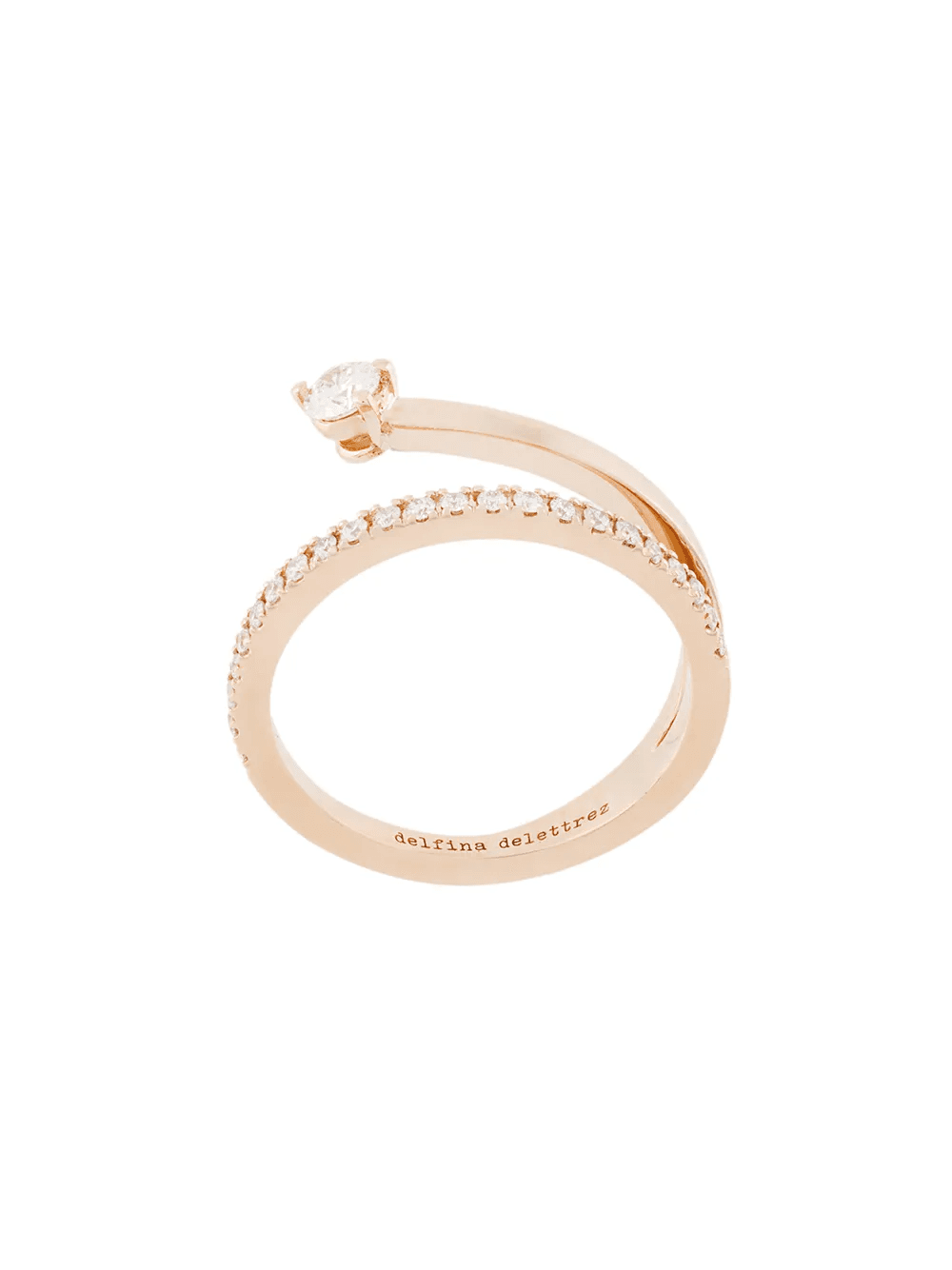 18kt champagne gold Marry Me diamond ring - Image 1