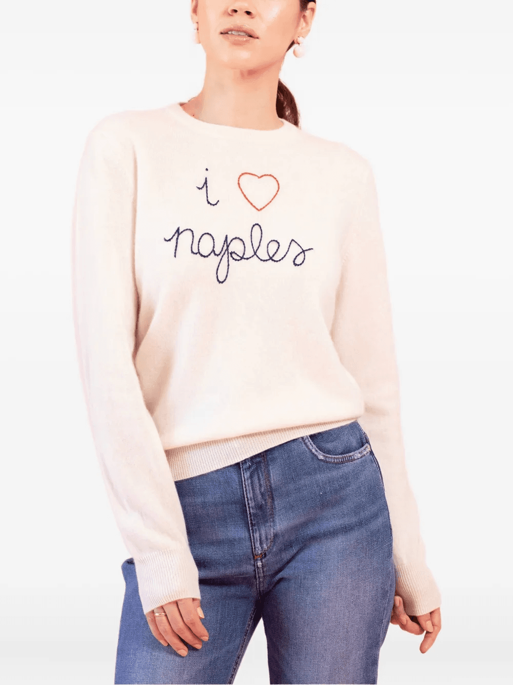 I Love Naples embroidered crew-neck sweater - Image 1
