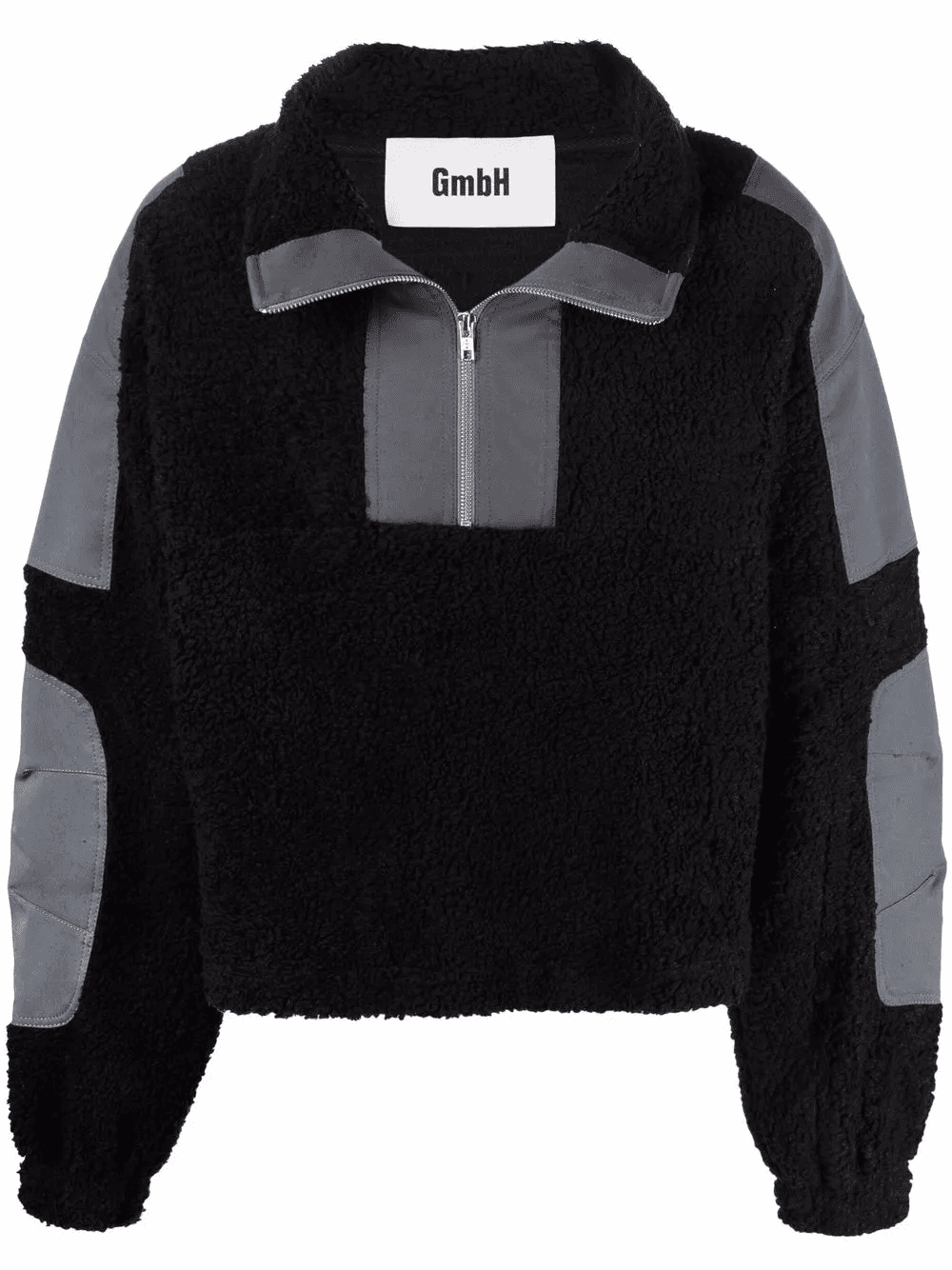 stand-up collar contrast sweatshirt - Image 1