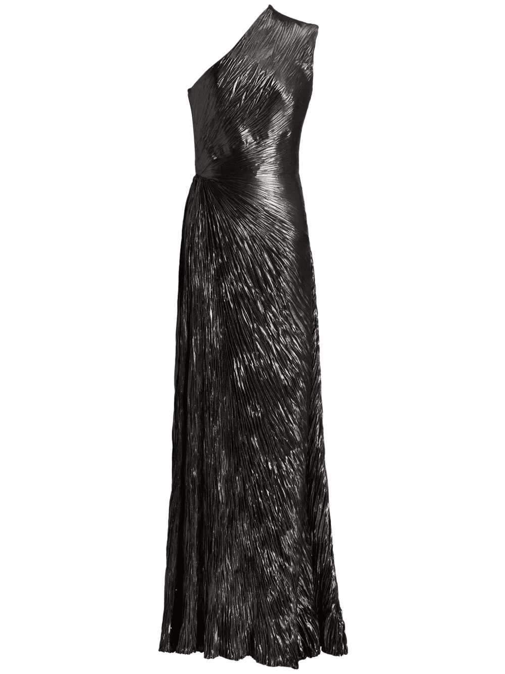 Hadlea foiled-finish ruched dress - Image 1