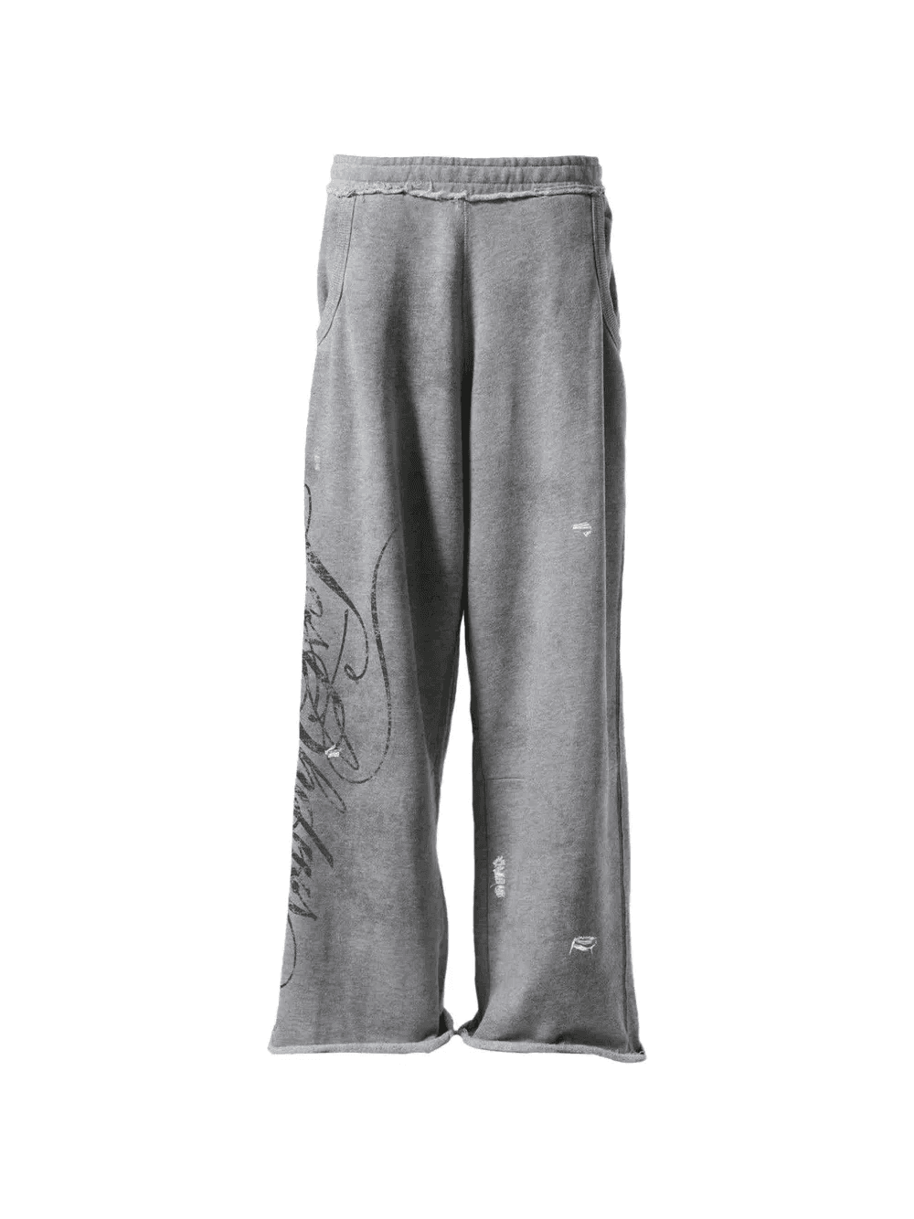 distressed-script track pants - Image 1