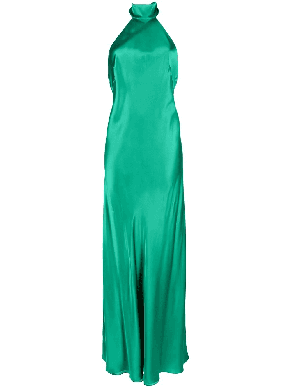 backless halter-neck tie gown - Image 1