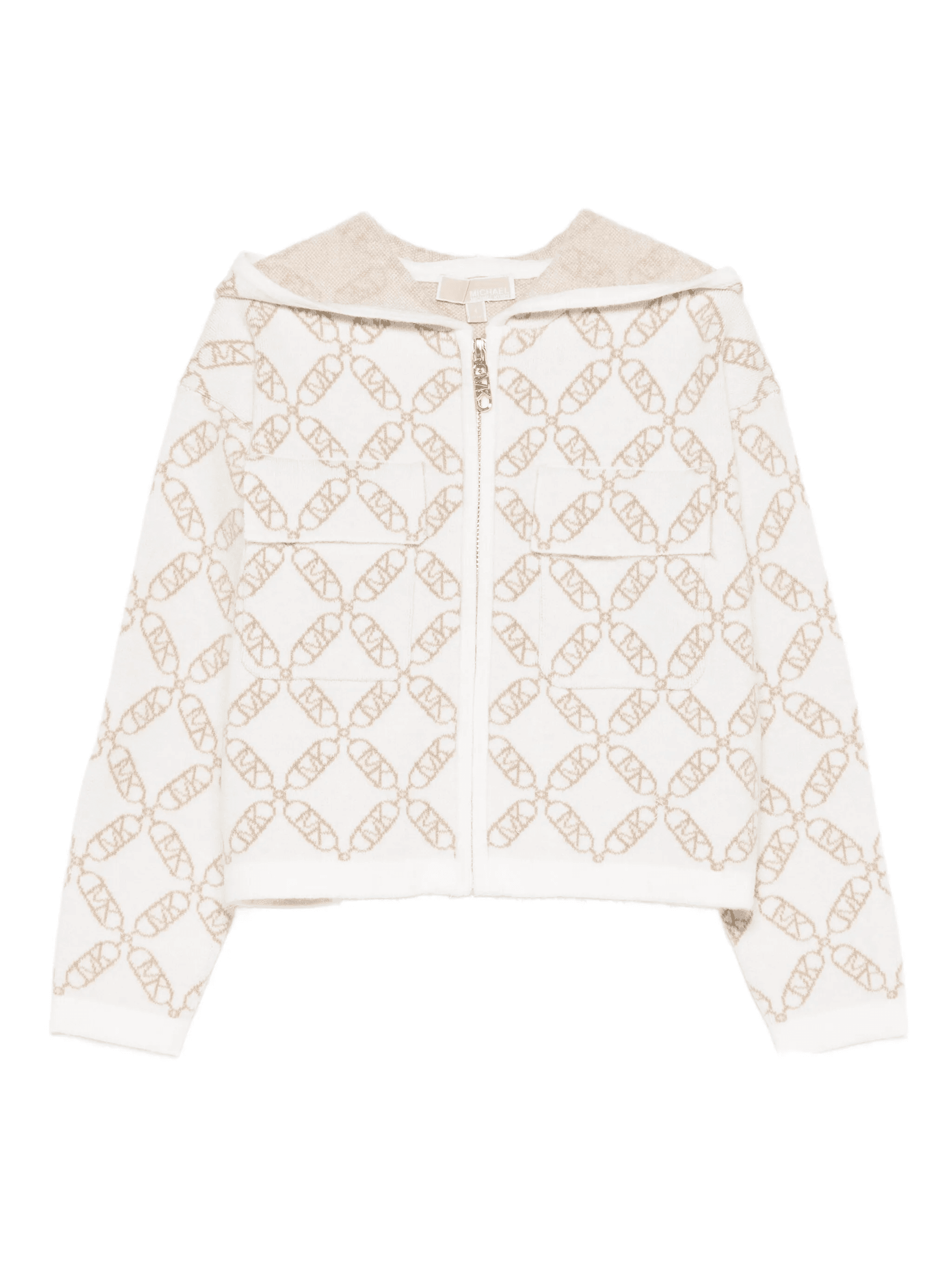 zip-up patterned hoodie - Image 1
