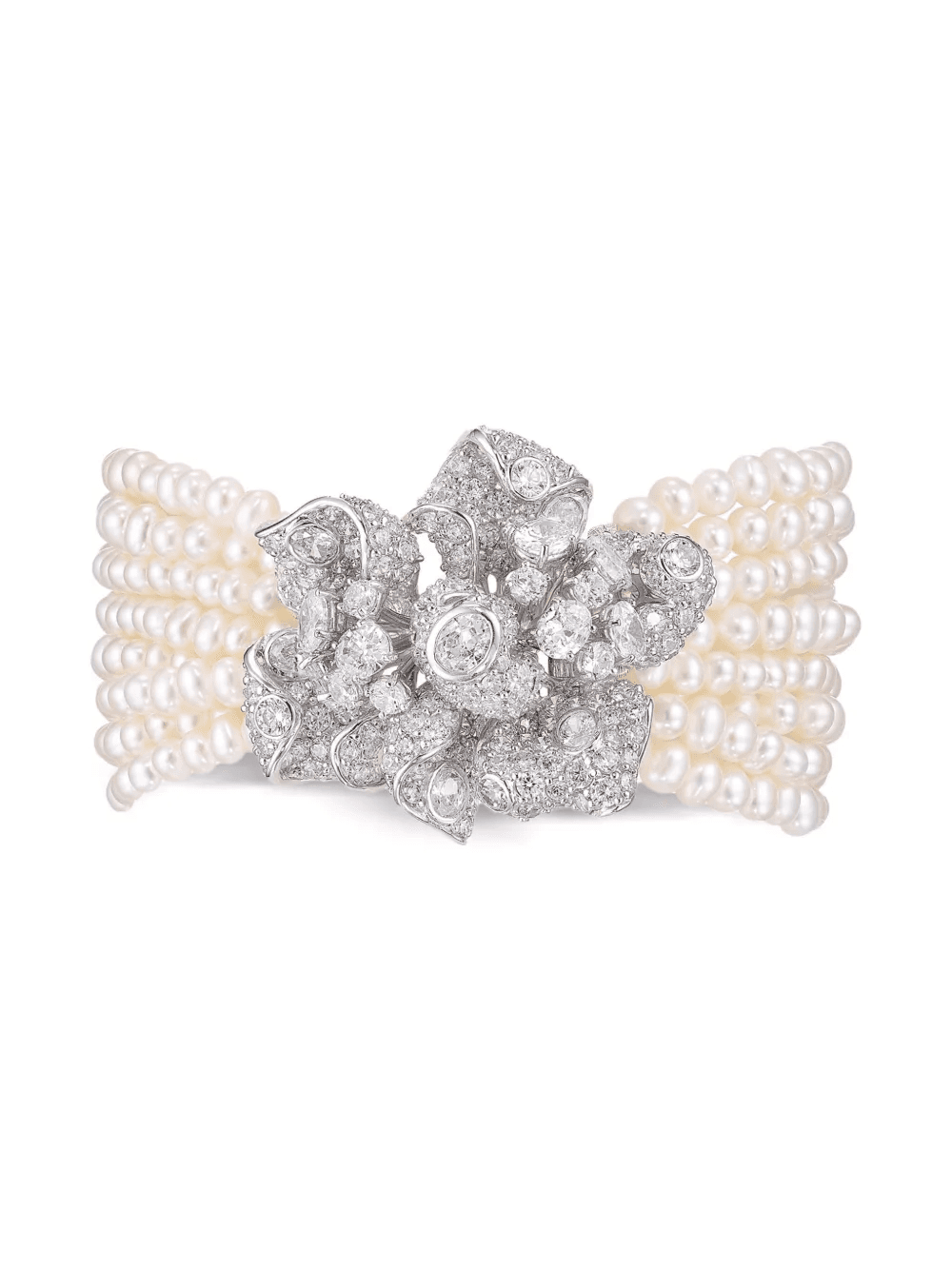rhodium vermeil Pearl Bloomingdale bracelet - Image 1