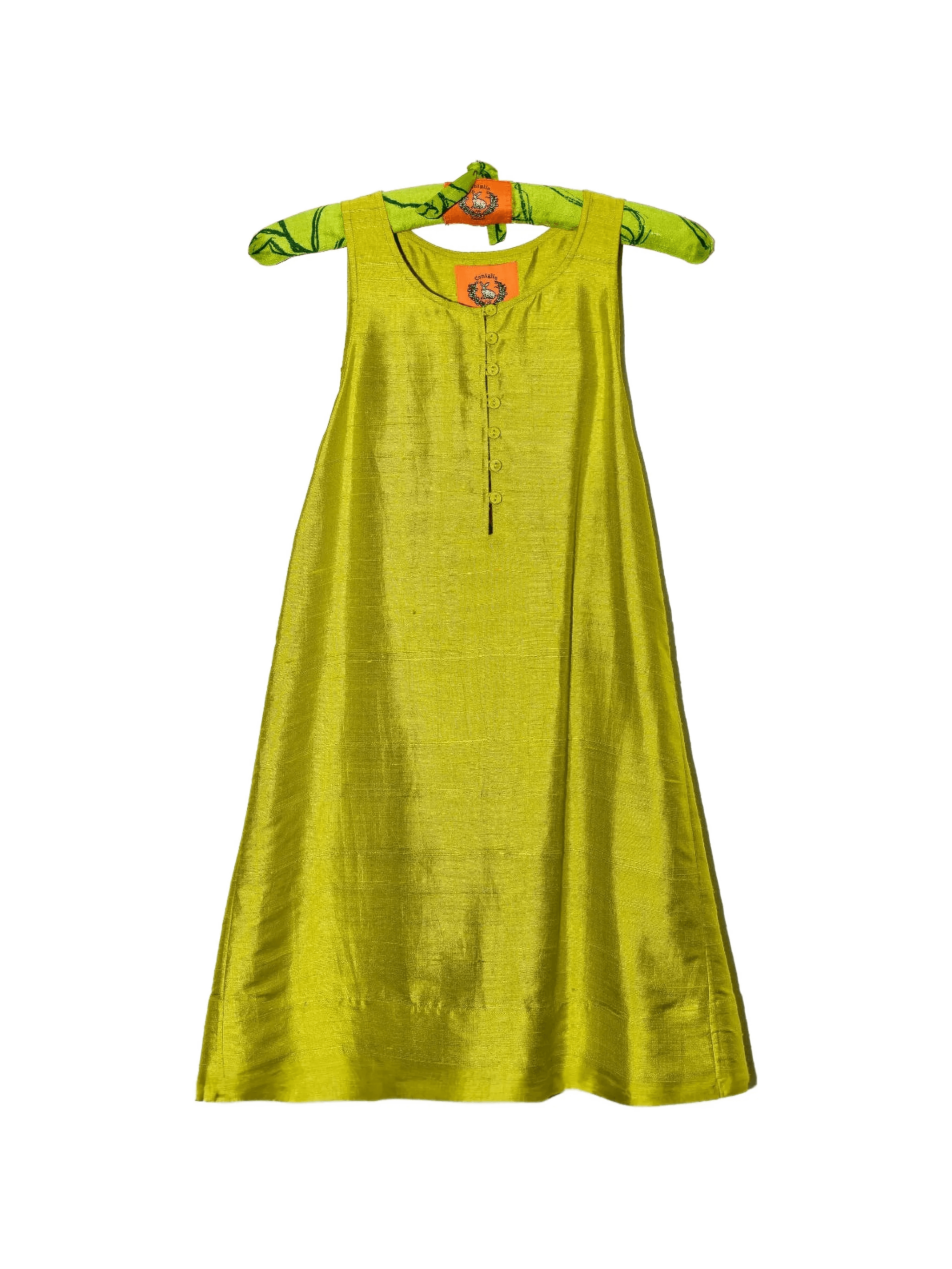 button-placket A-line dress - Image 1