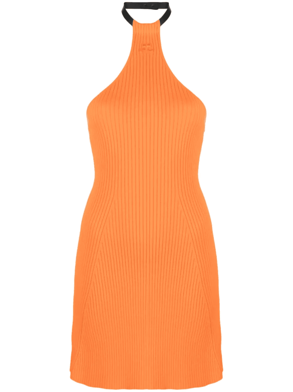 halterneck ribbed-knit mini dress - Image 1