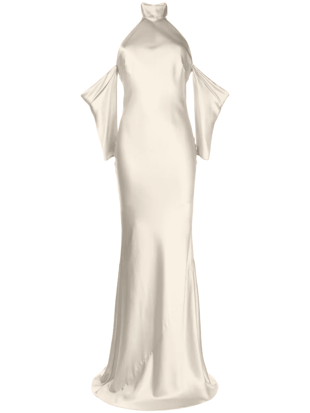halterneck drop-sleeve maxi dress - Image 1