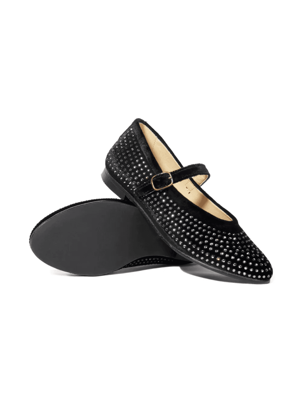 studded strapped ballerinas - Image 1