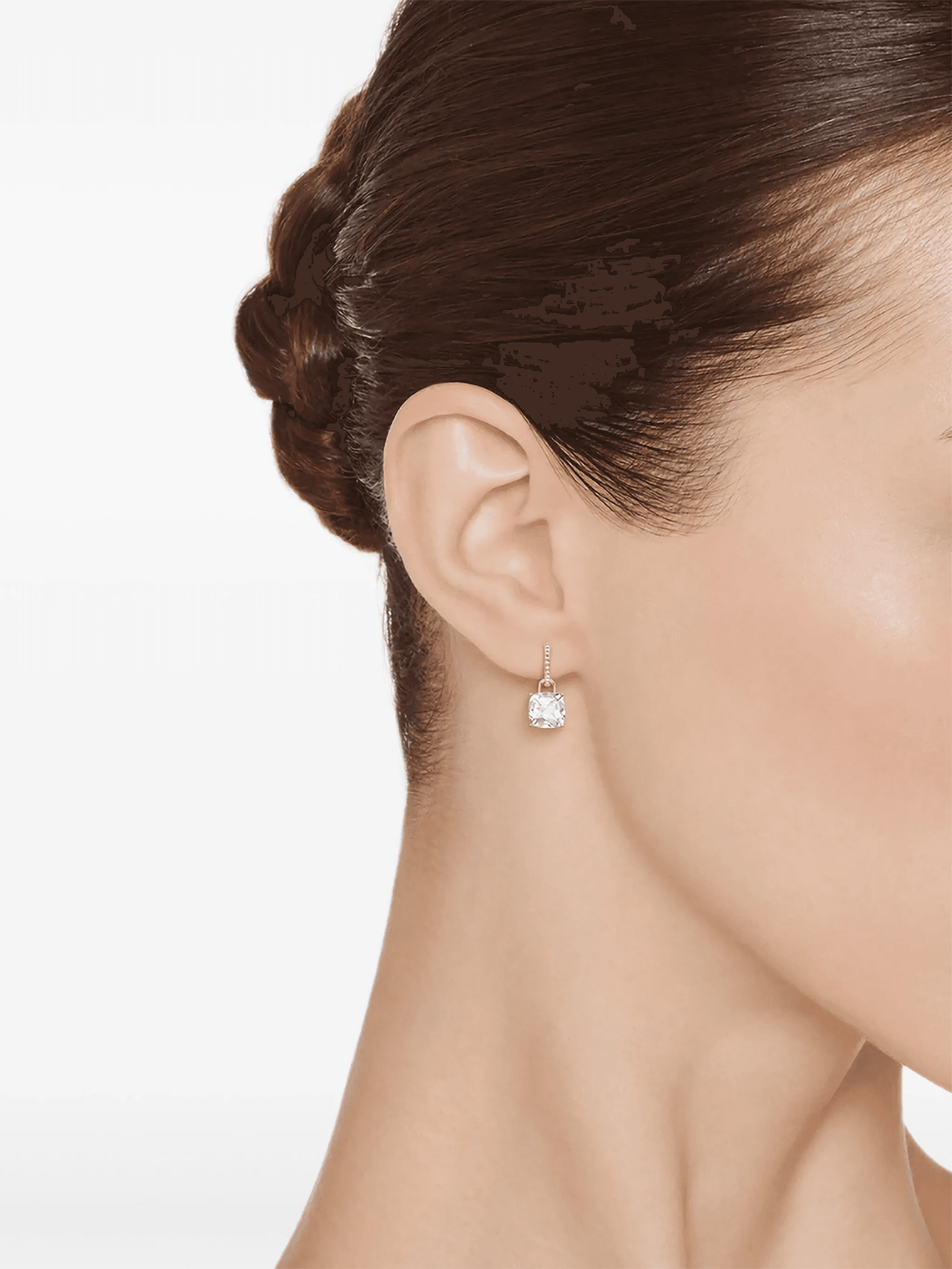 18kt yellow gold, topaz and diamond drop earrings - Image 1