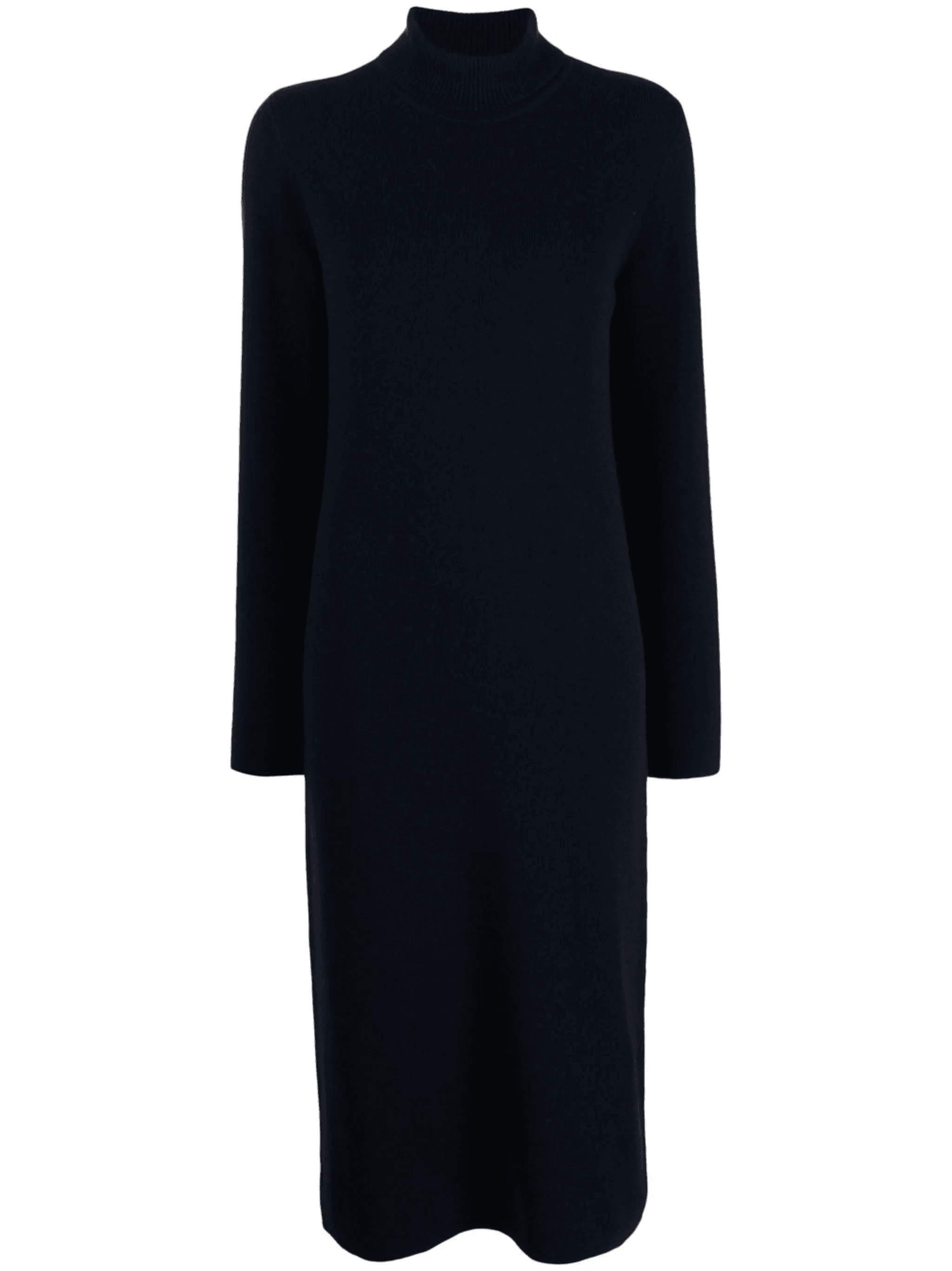 ribbed-knit roll neck dress - Image 1
