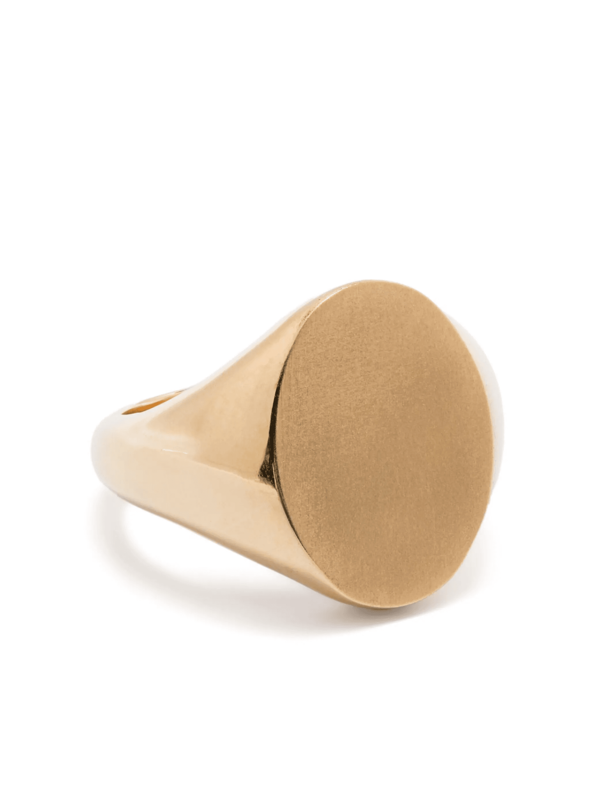 12K yellow gold signet ring - Image 1