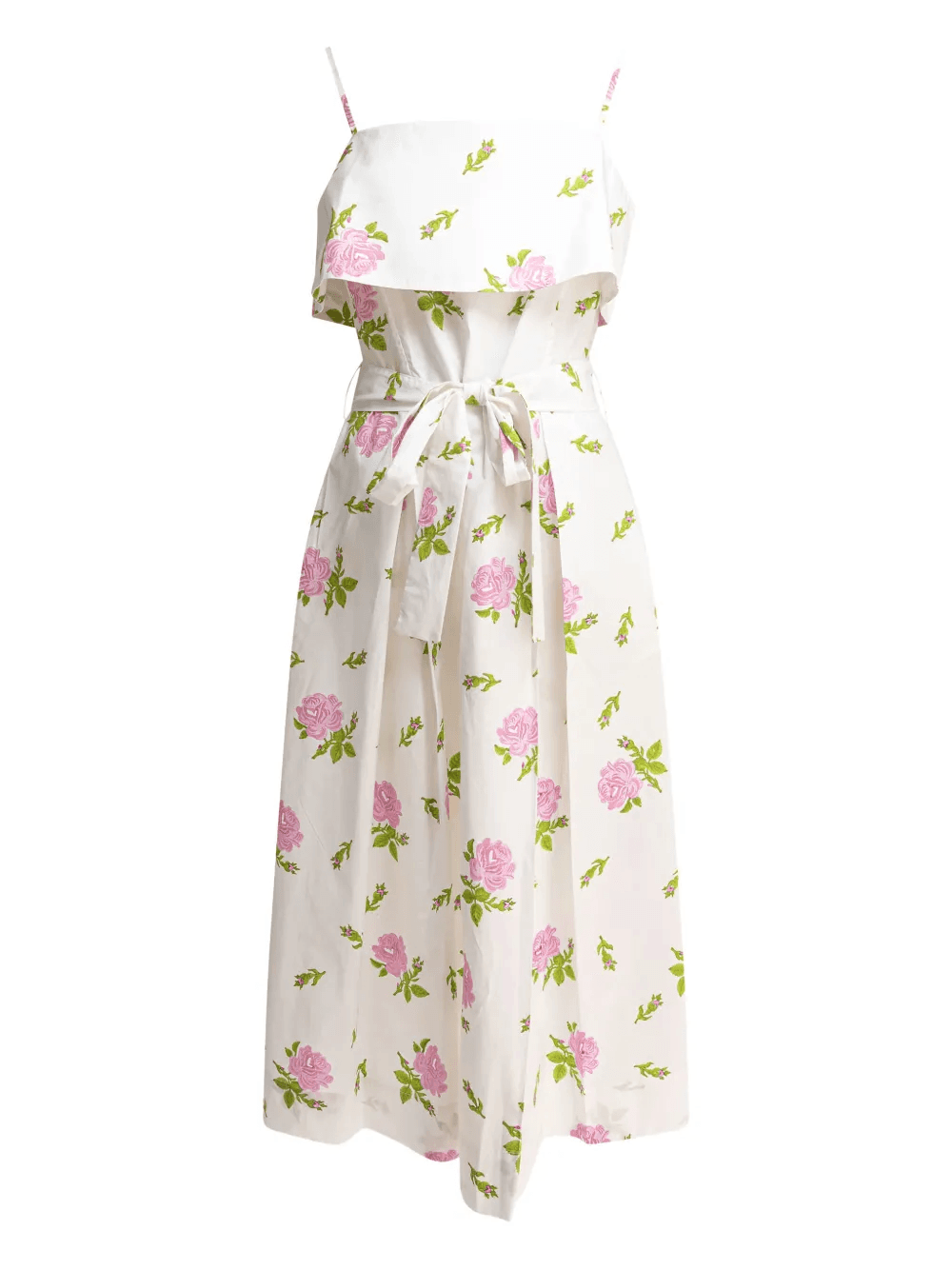 rose-print midi dress - Image 1