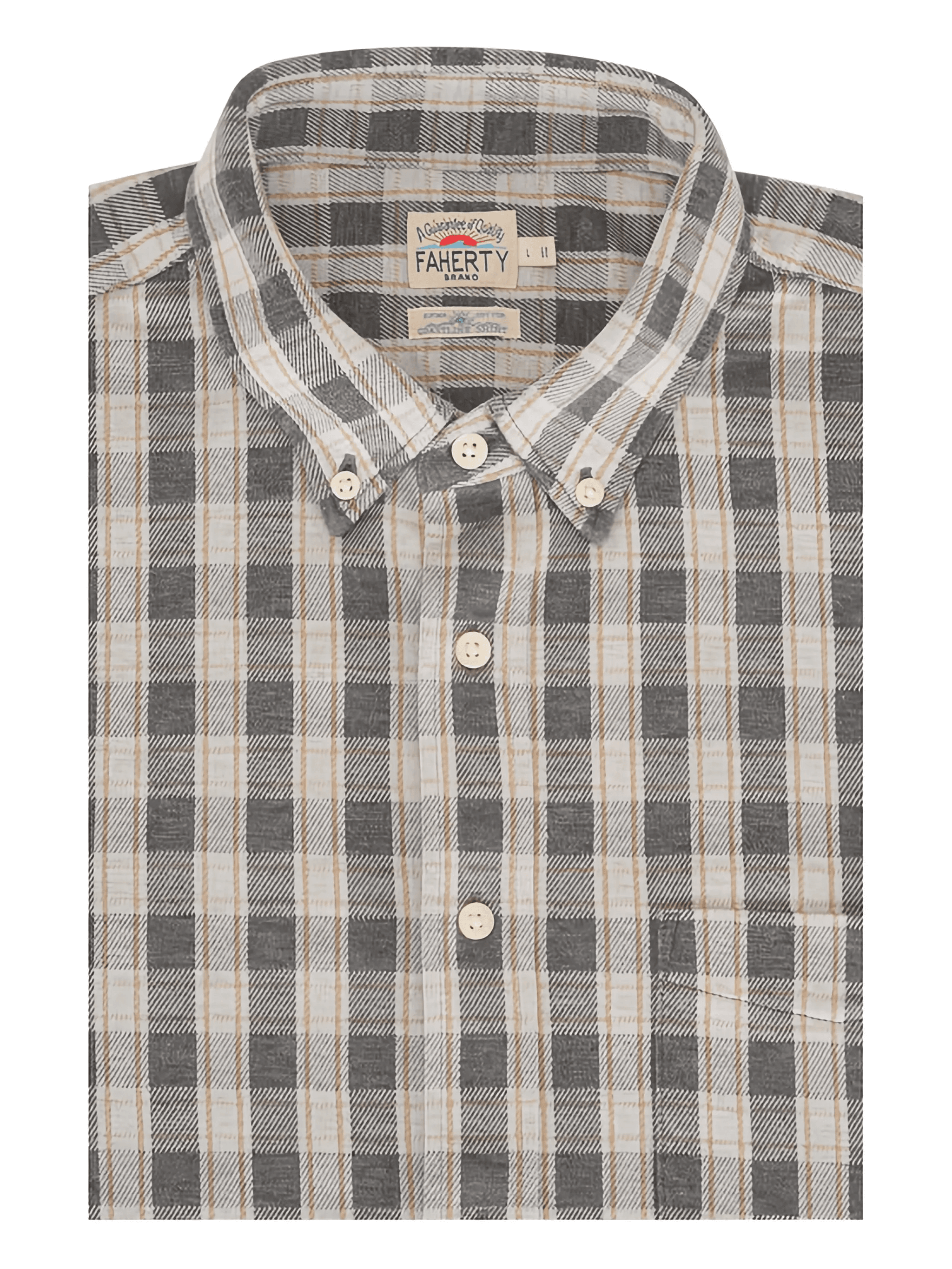 buttoned plaid shirt - Image 1