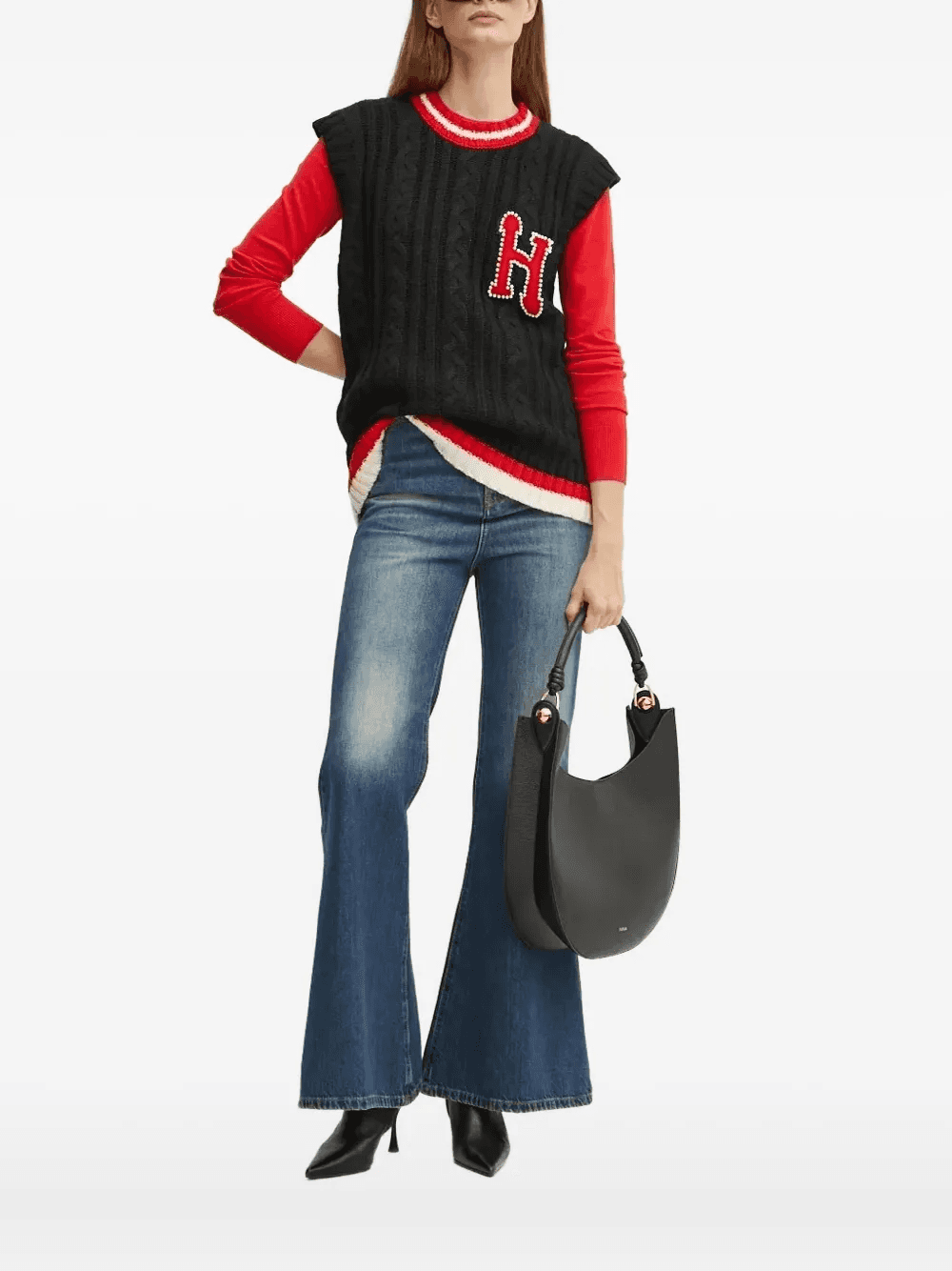 cable-knit sweater vest - Image 1