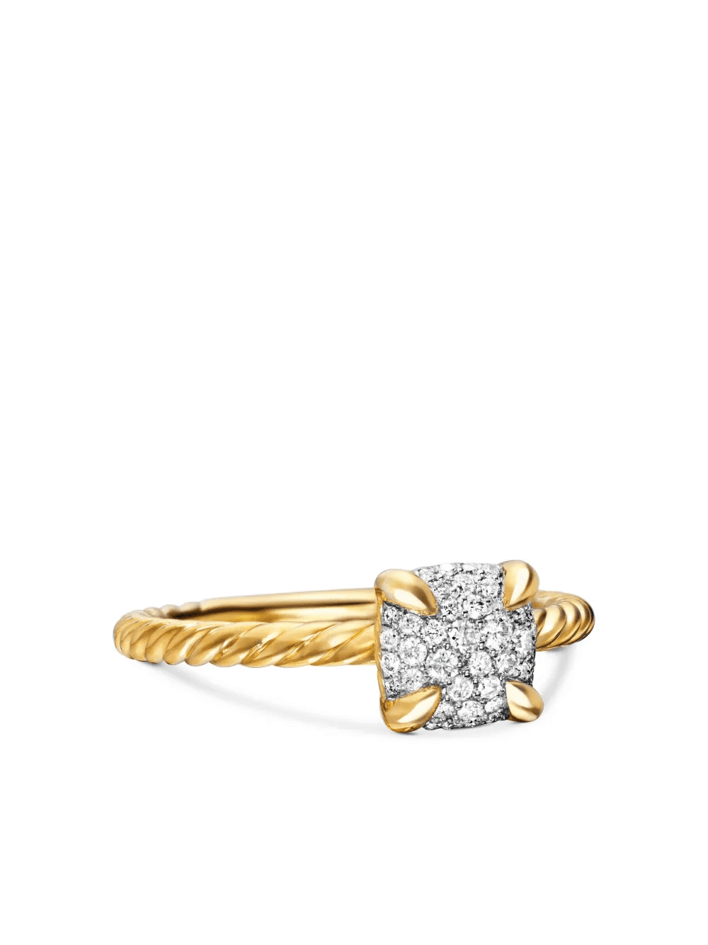 18kt yellow gold Petite Chatelaine diamond ring (7mm) - Image 1