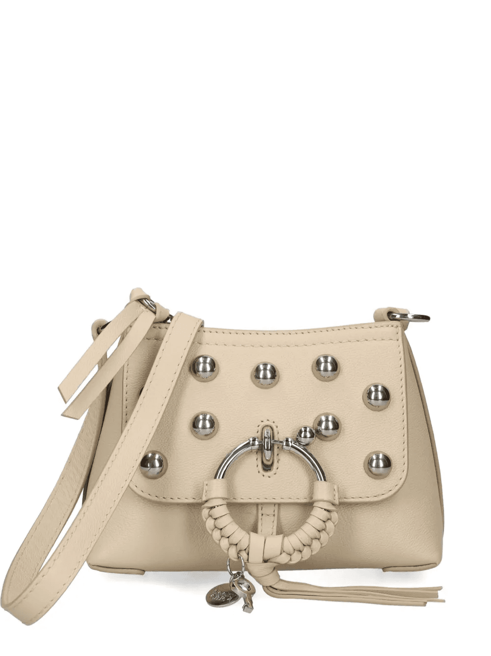 ring-detail studded cross body bag - Image 1