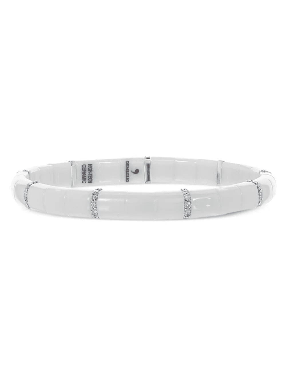 18K white gold and bone china Pura diamond bracelet - Image 1