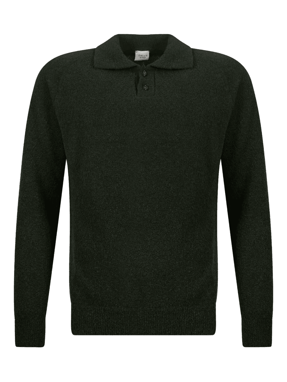 buttoned collared knitted polo shirt - Image 1