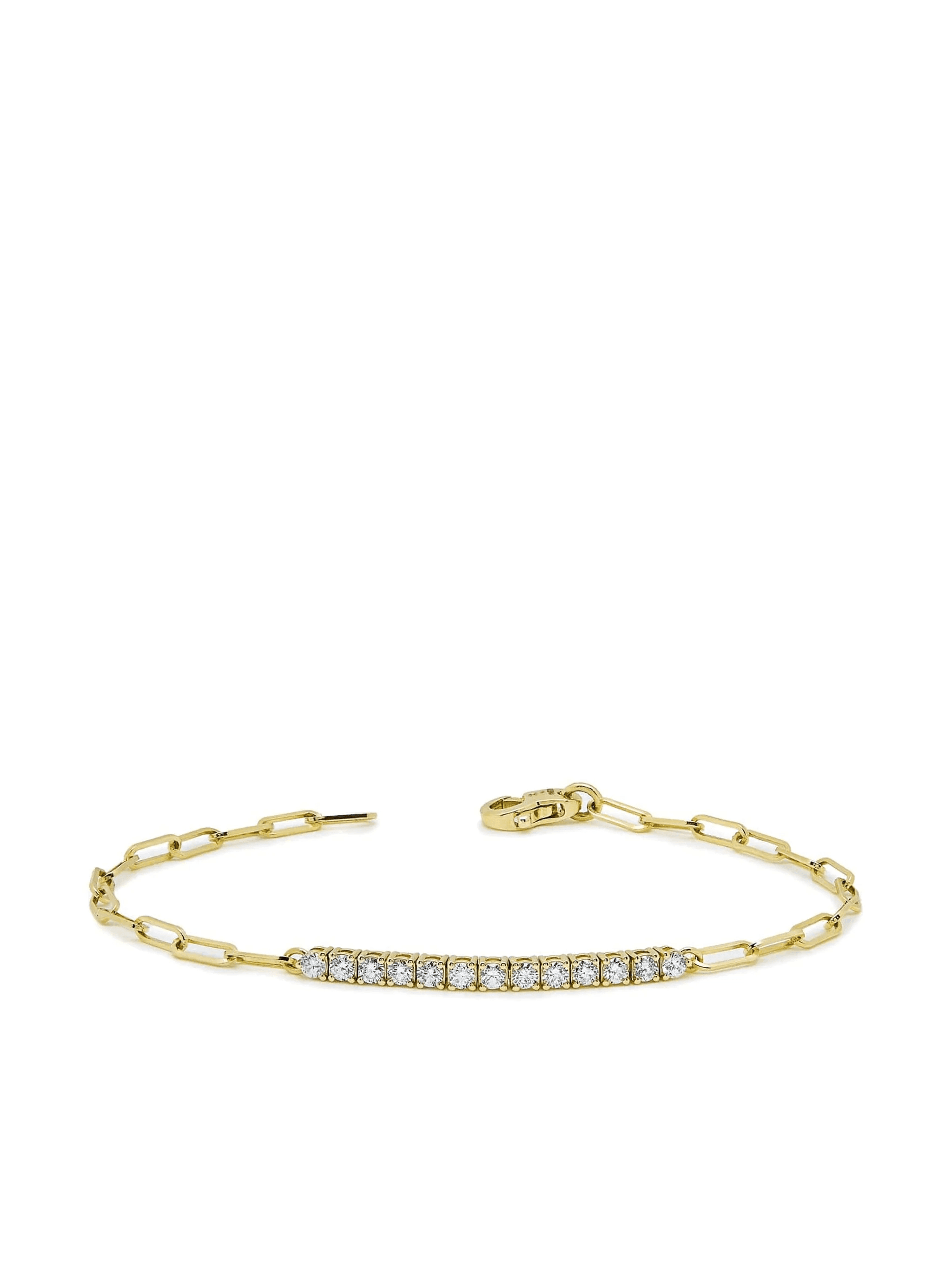 18kt yellow gold diamond bracelet - Image 1