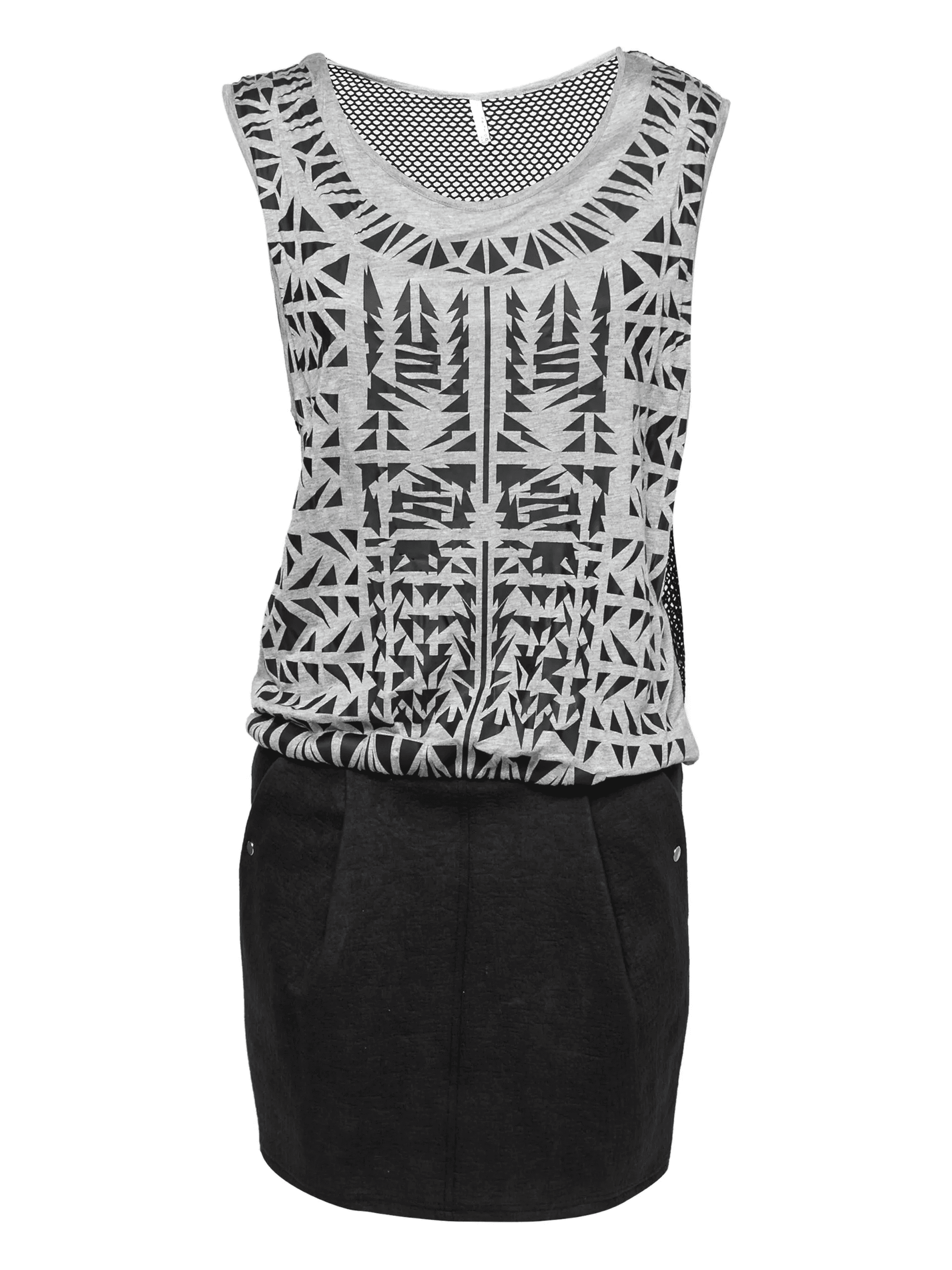 2014 pre-owned geometric mesh dress - Image 1