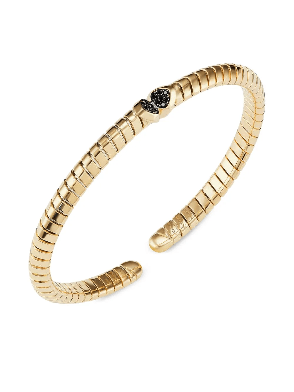 18K yellow gold Trisolina diamond bangle bracelet - Image 1