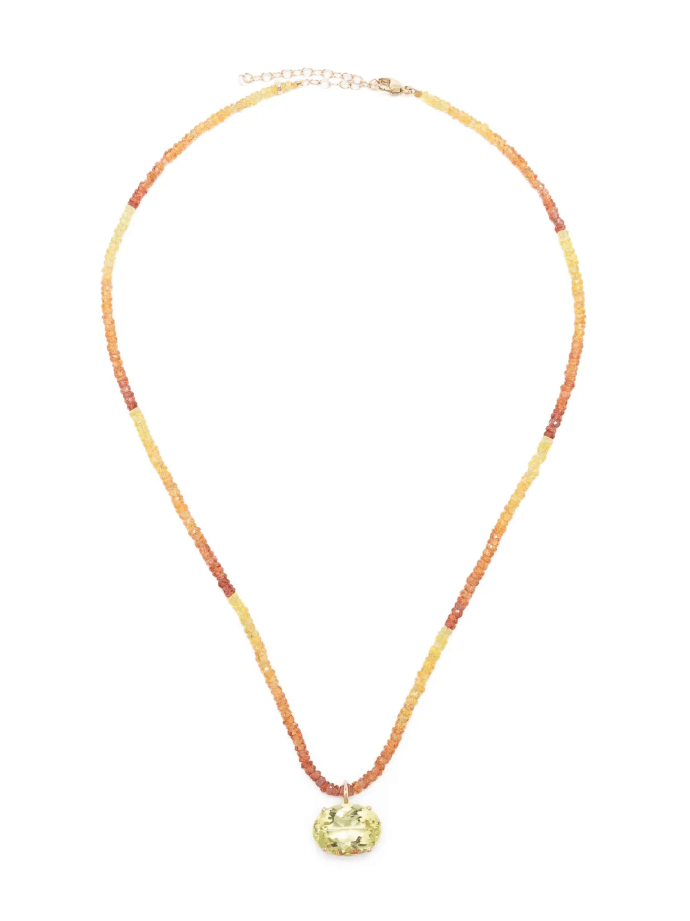 14kt yellow gold Arizona citrine and sapphire necklace - Image 1