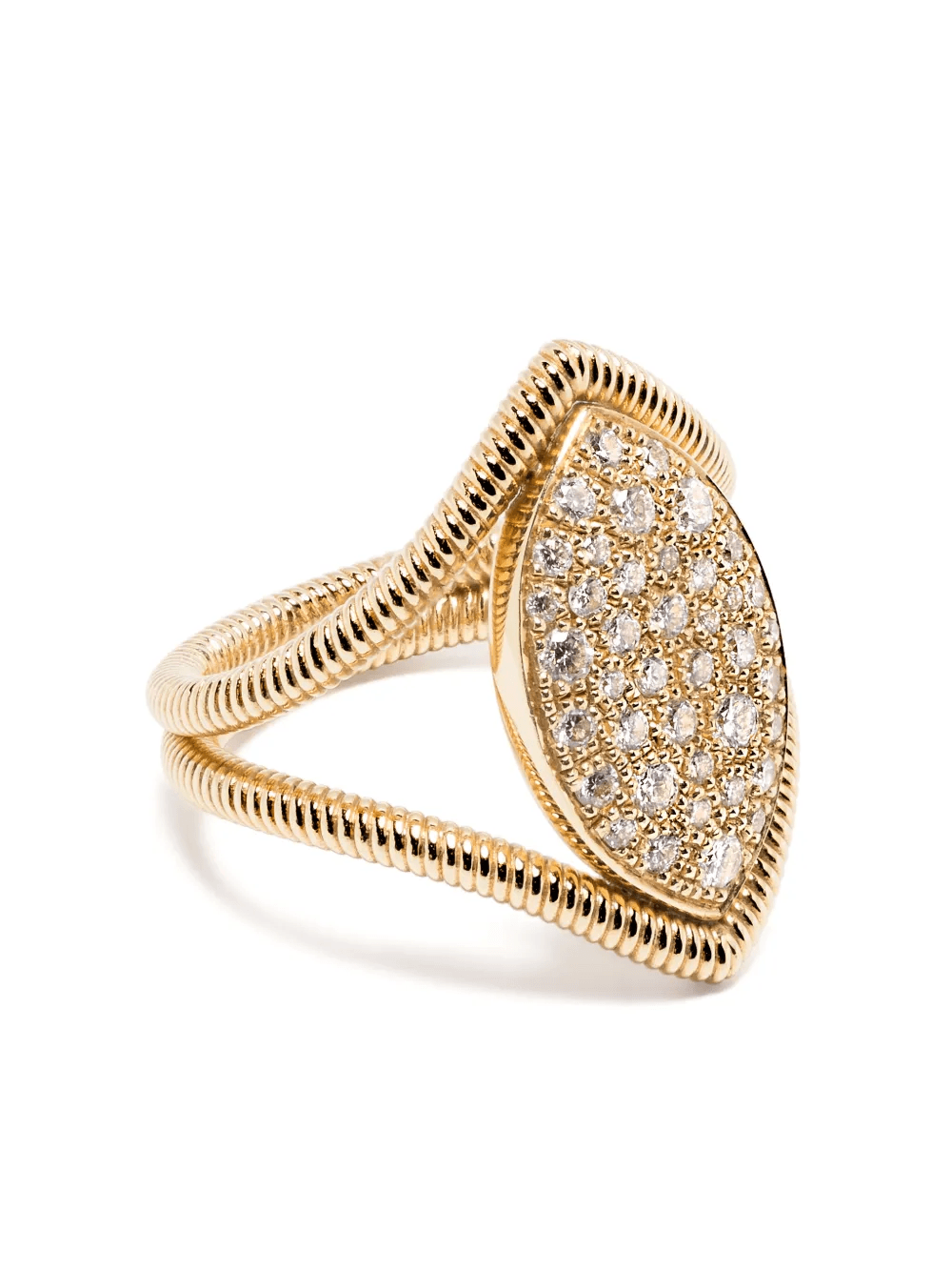 18kt yellow gold Cabo pavé ring - Image 1