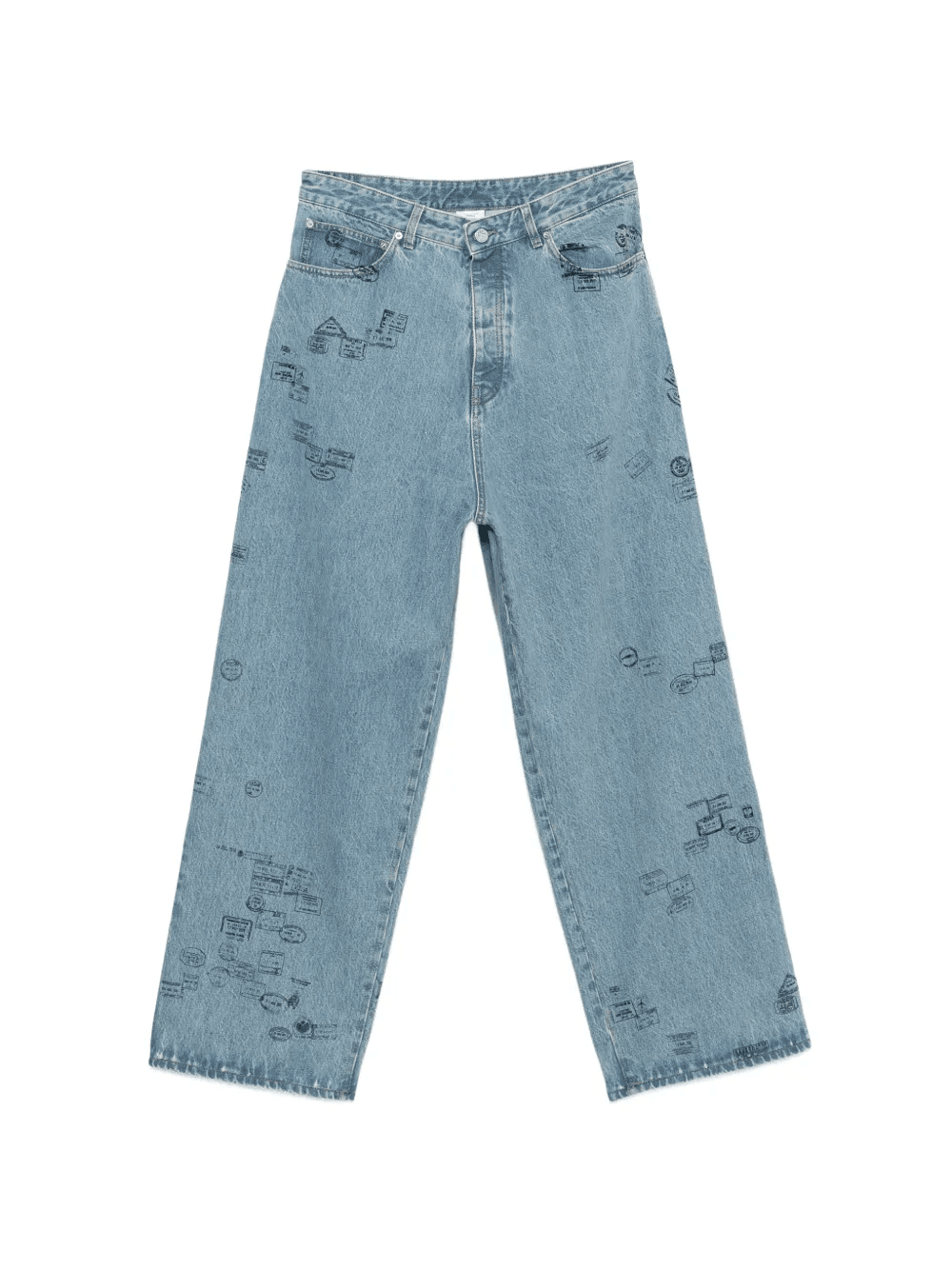 stamp-print jeans - Image 1