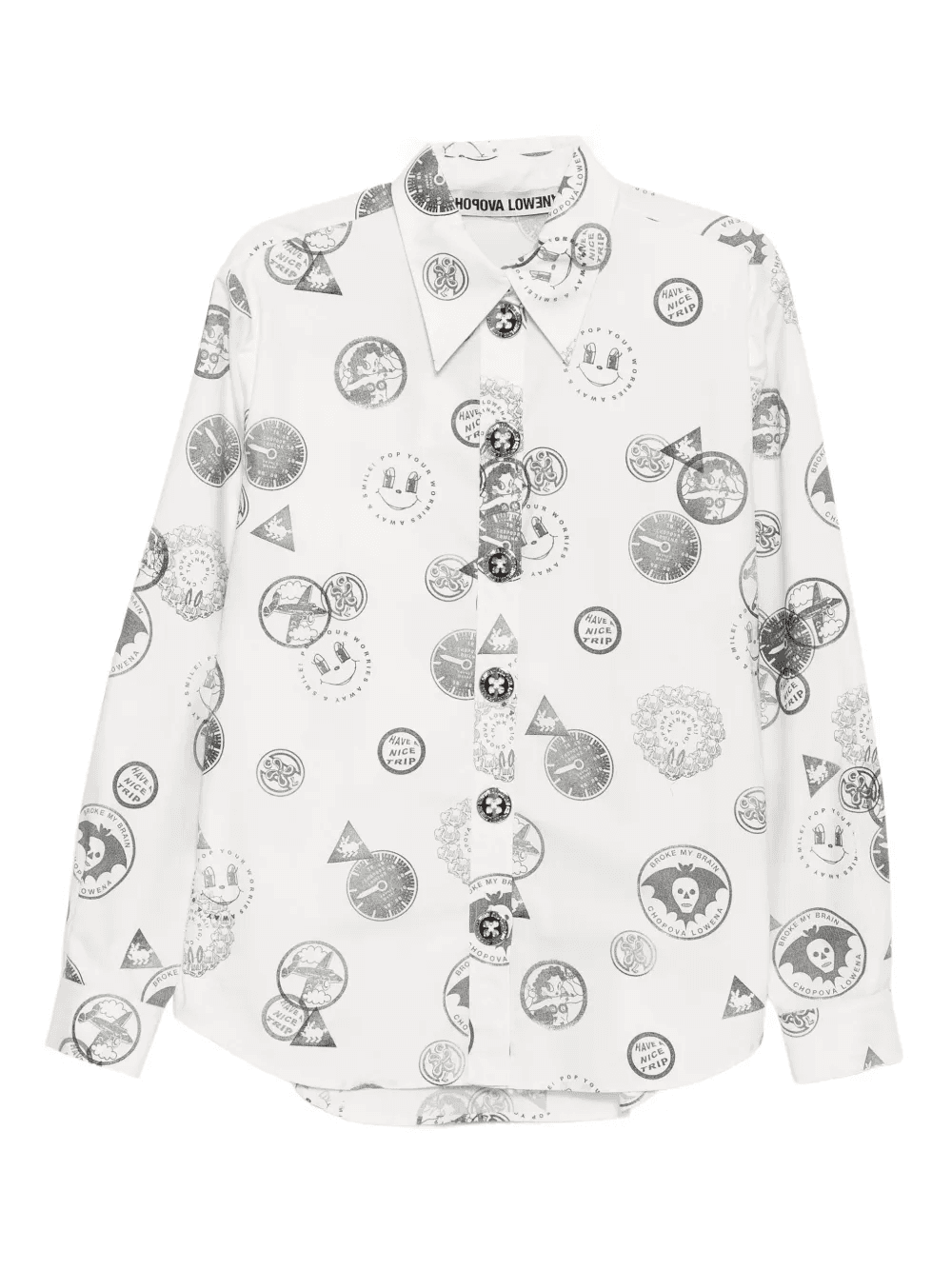all-over print cotton shirt - Image 1