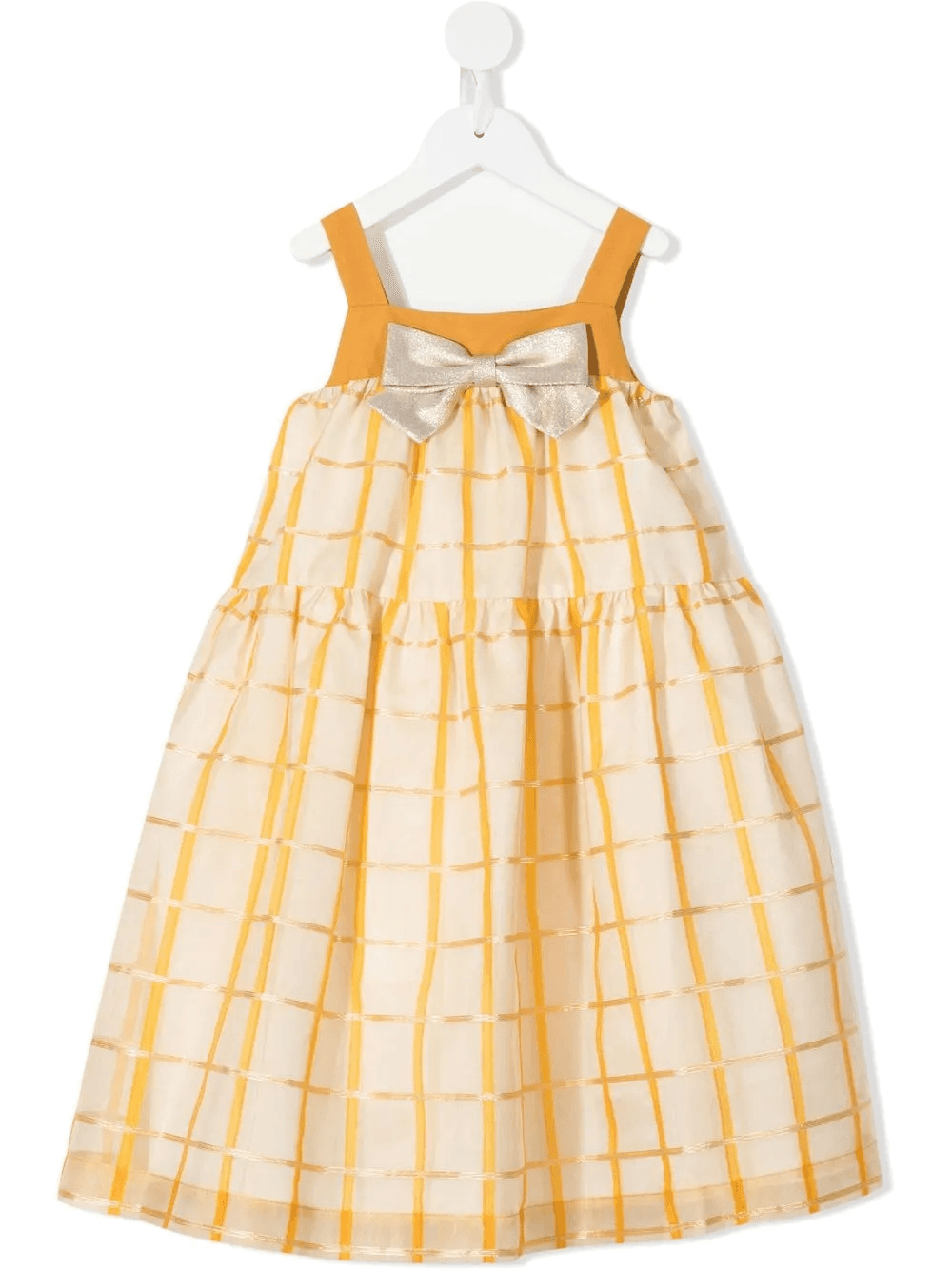 check-print sleeveless dress - Image 1