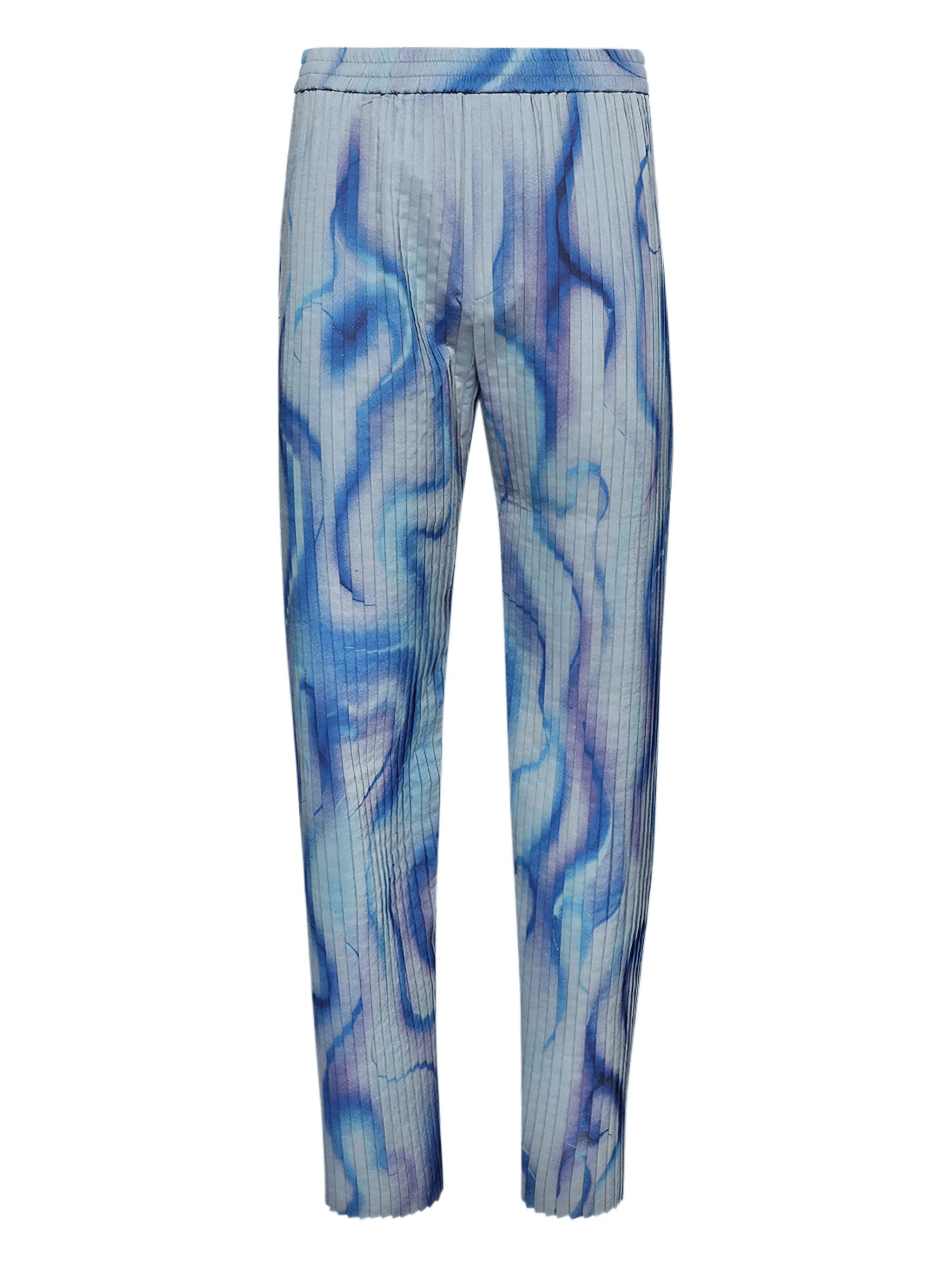 pleated all-over print trousers - Image 1