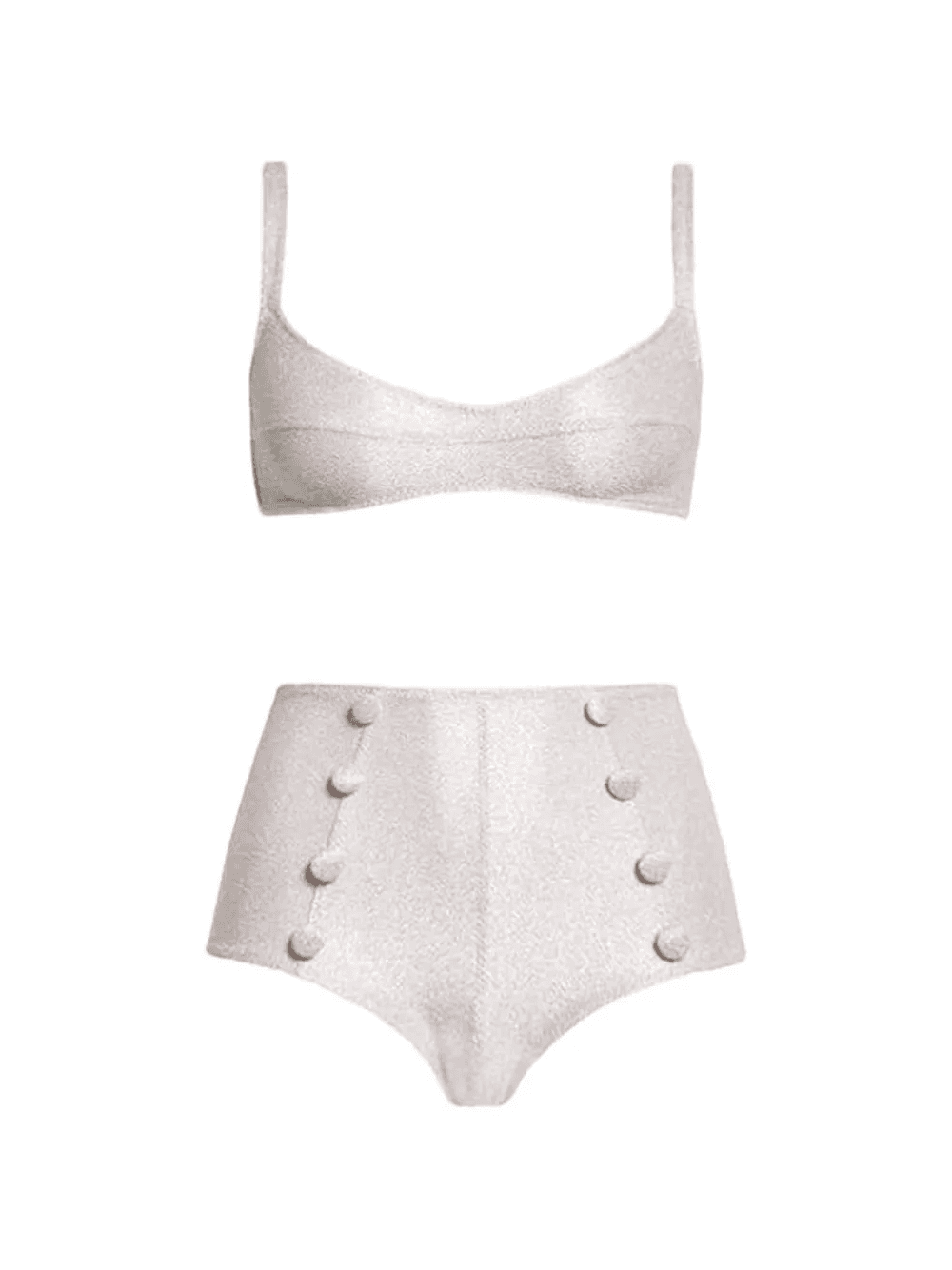 button-detail metallic bikini - Image 1