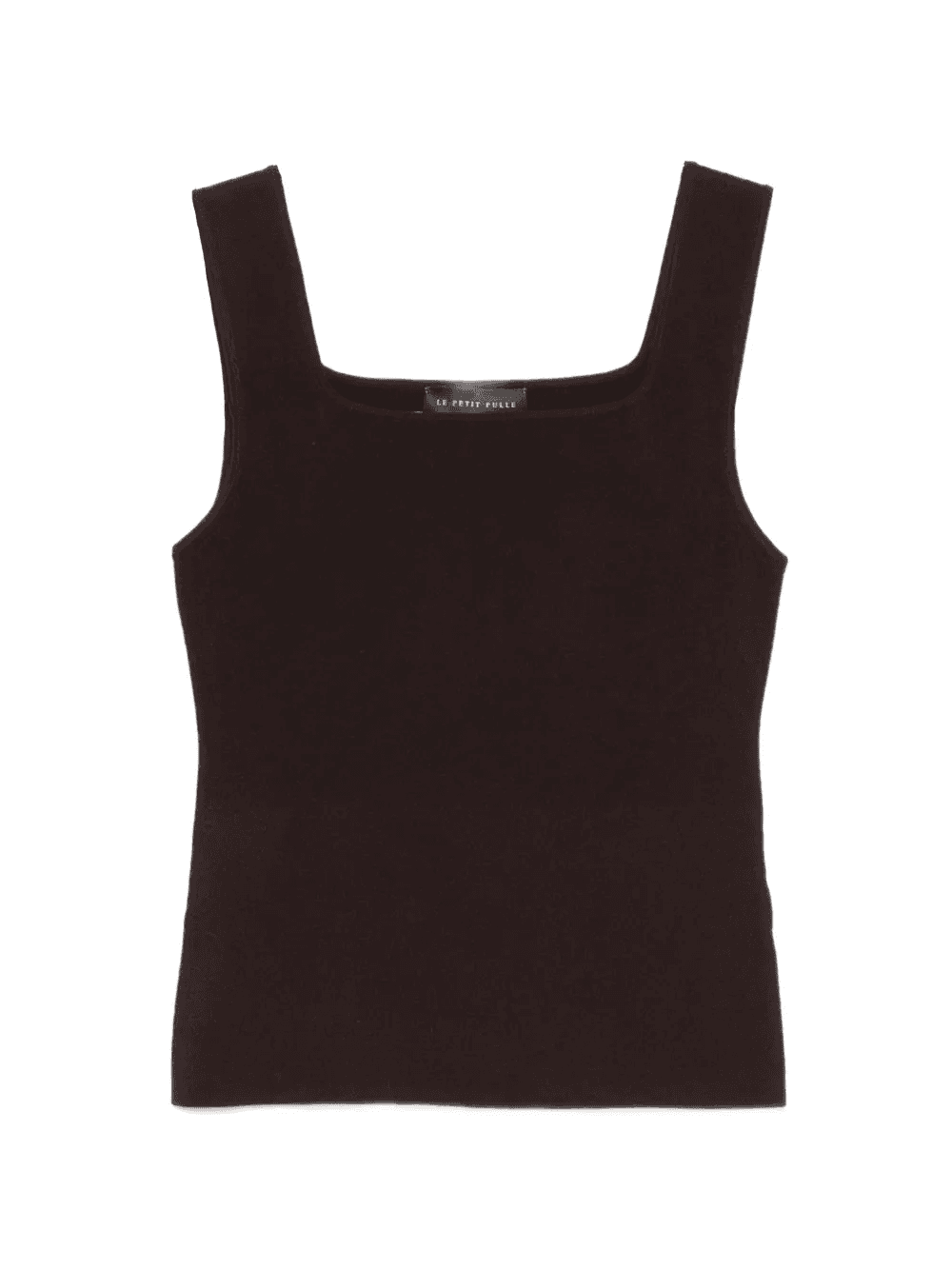 ribbed-knit square-neck top - Image 1