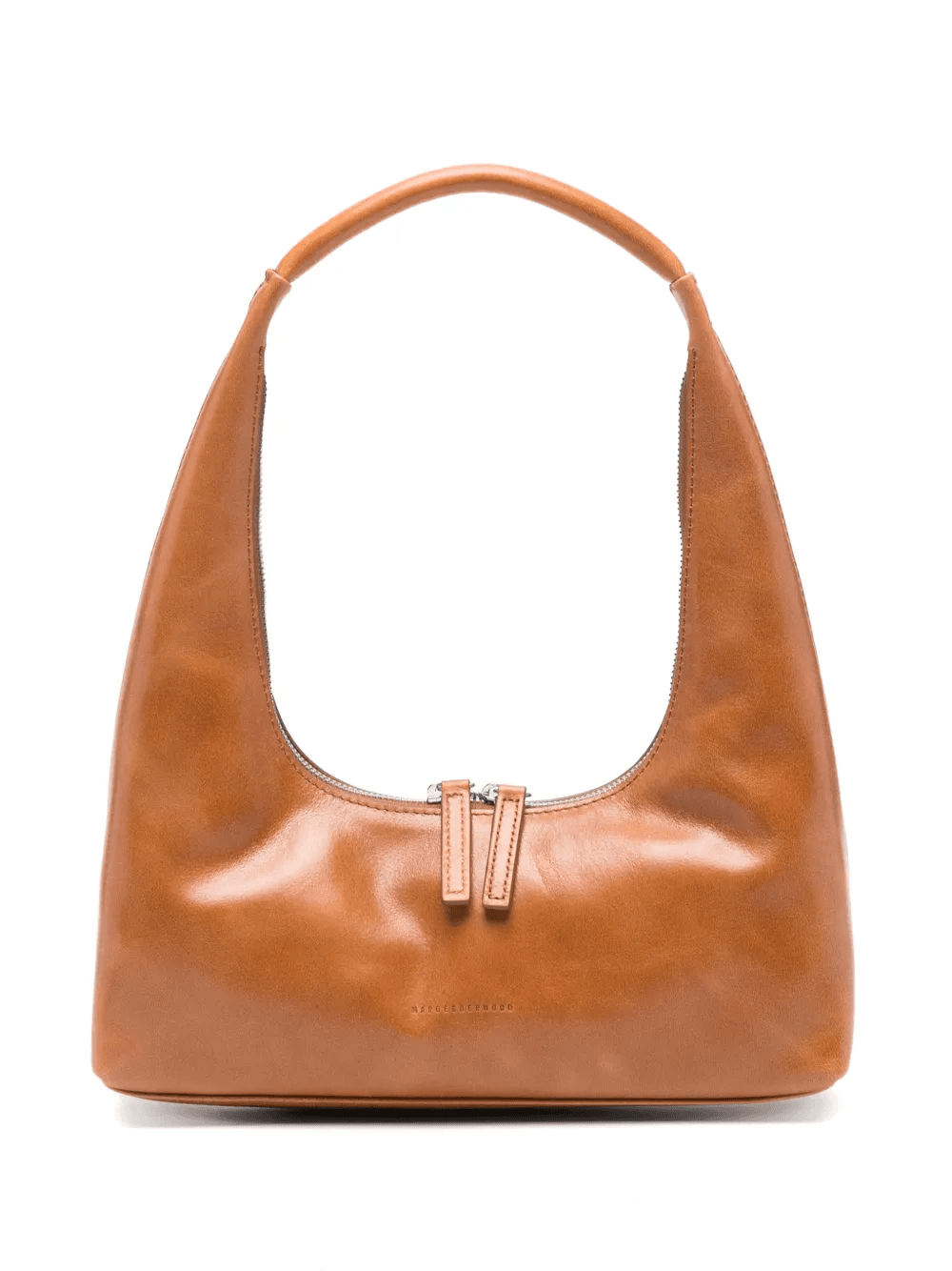 zip leather shoulder bag - Image 1