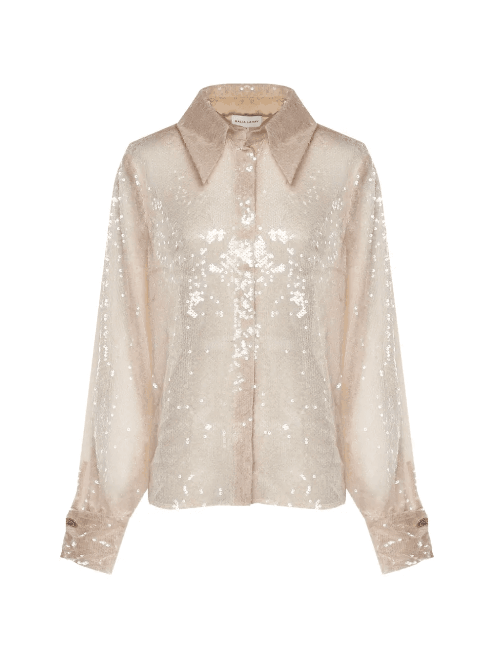 Orlena sequin-embellished semi-sheer shirt - Image 1