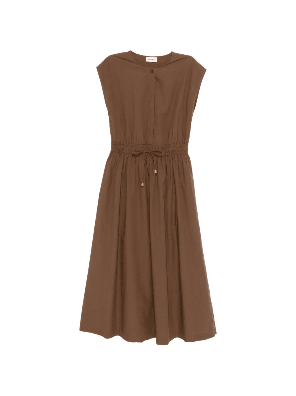 drawstring sleeveless maxi dress - Image 1