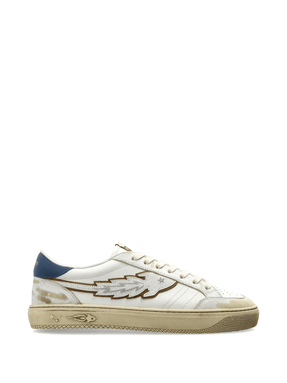 star appliqué leather sneakers - Image 1