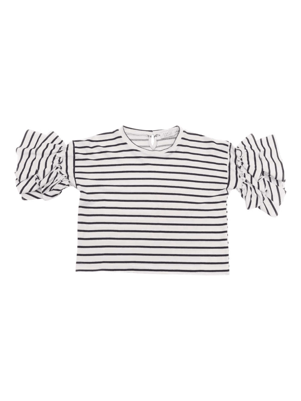 striped ruffled T-shirt - Image 1