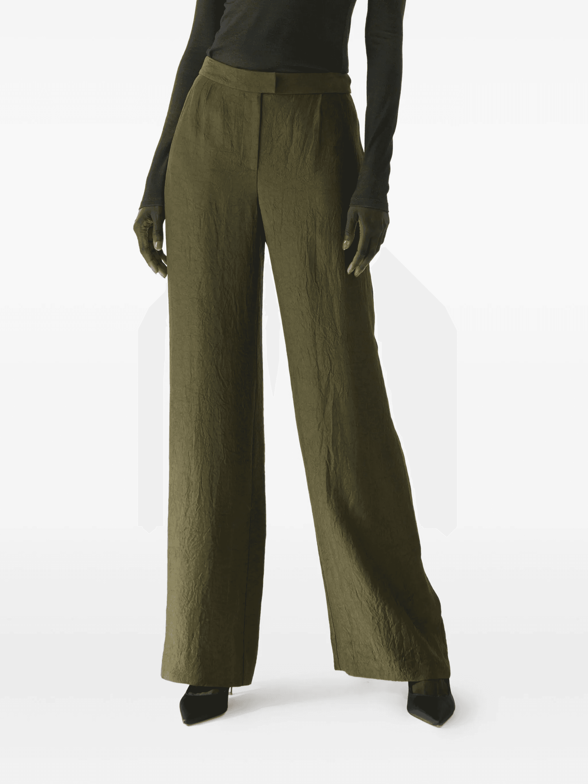 crinkled-satin trousers - Image 1