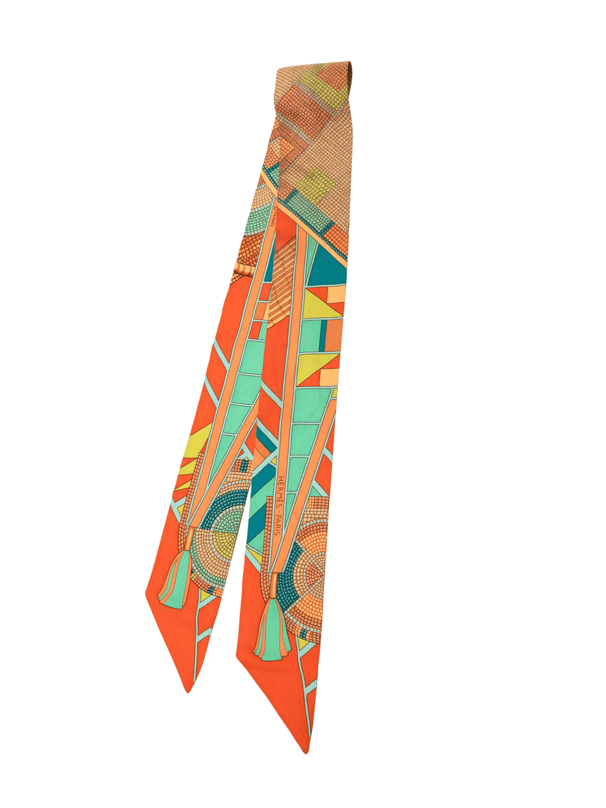 1990-2010 L Art Indien Des Plaines Silk Twilly Scarf scarves - Image 1