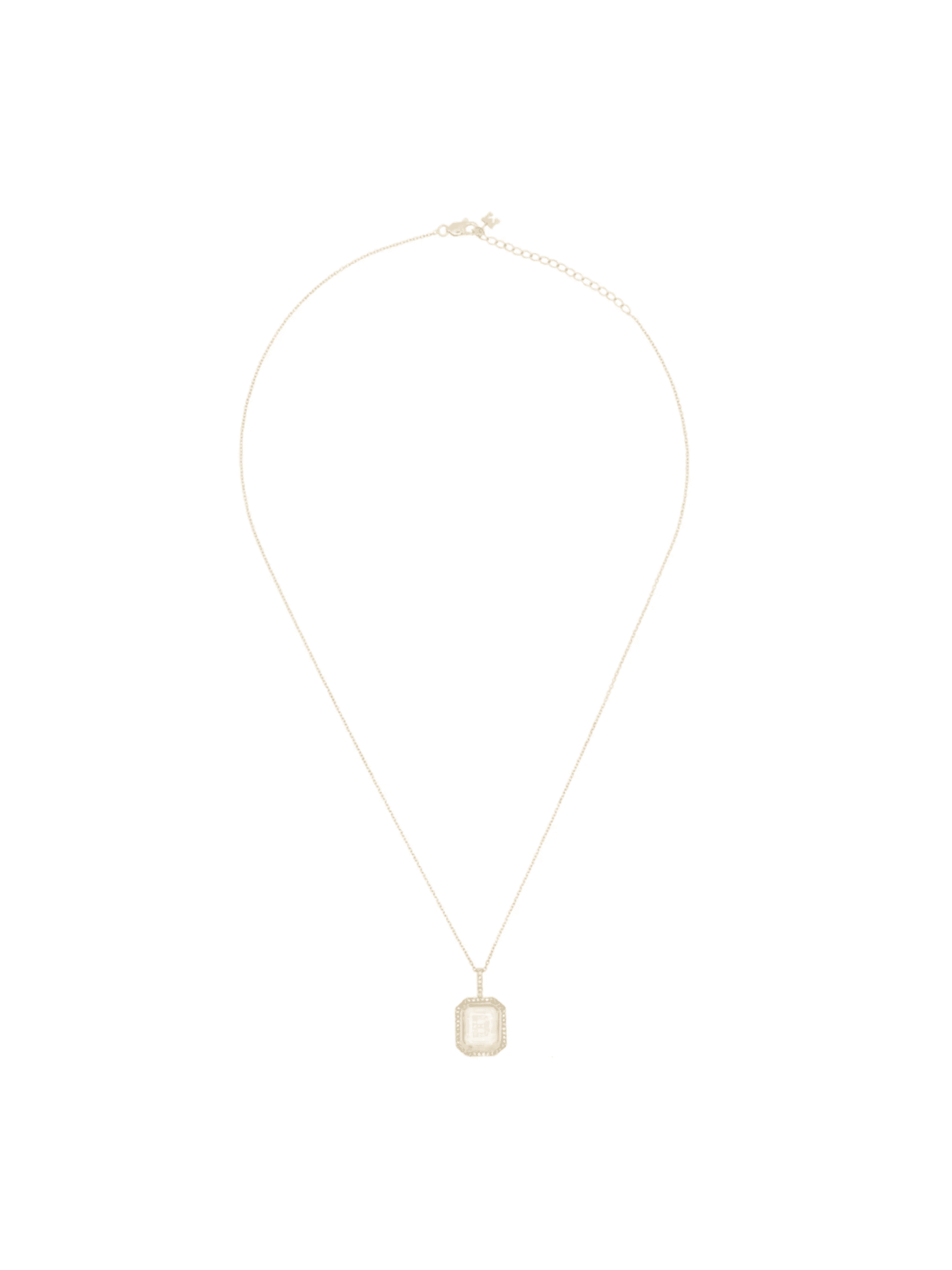 14kt yellow gold diamond B necklace - Image 1