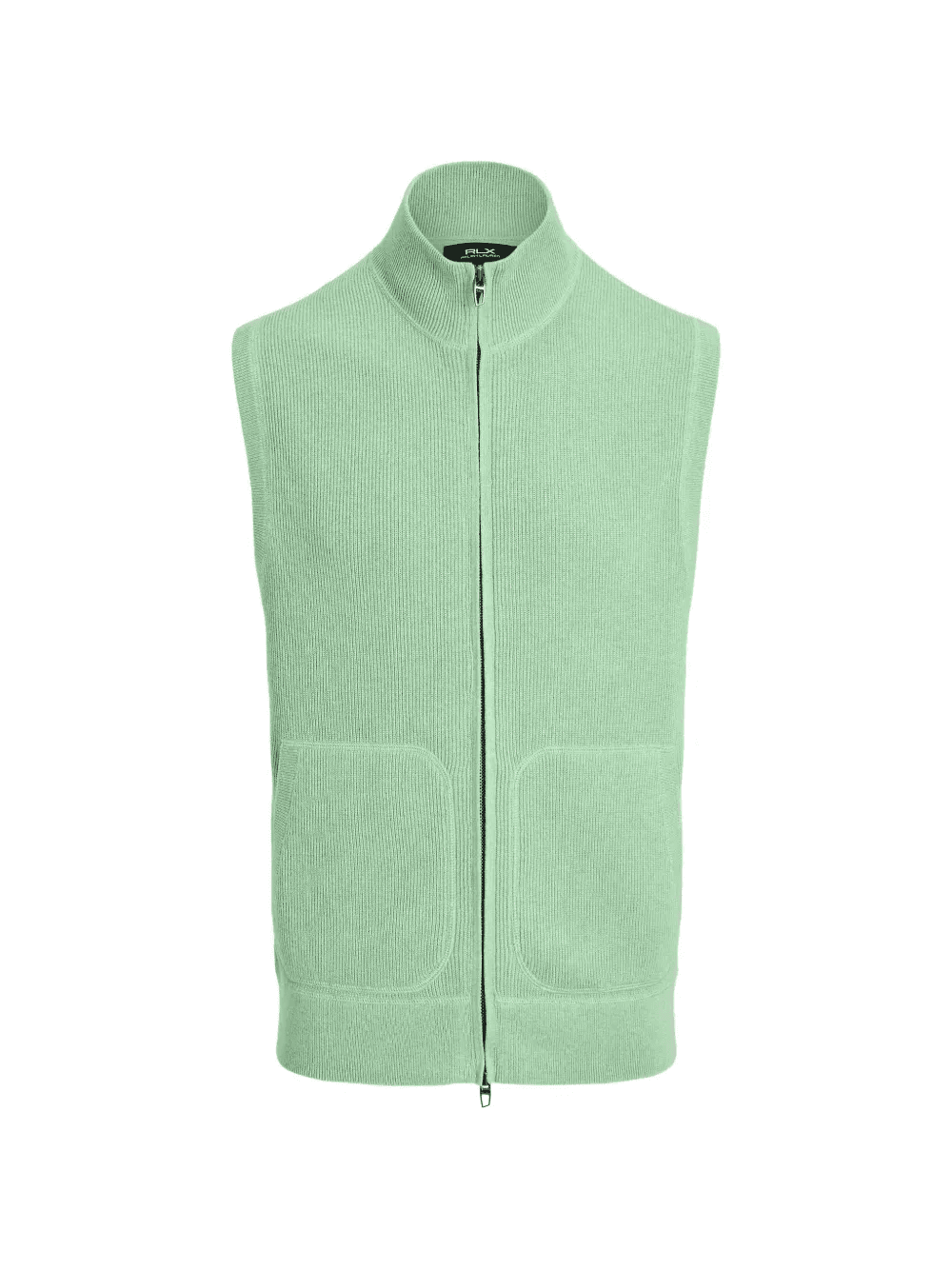 mock-neck full-zip gilet - Image 1