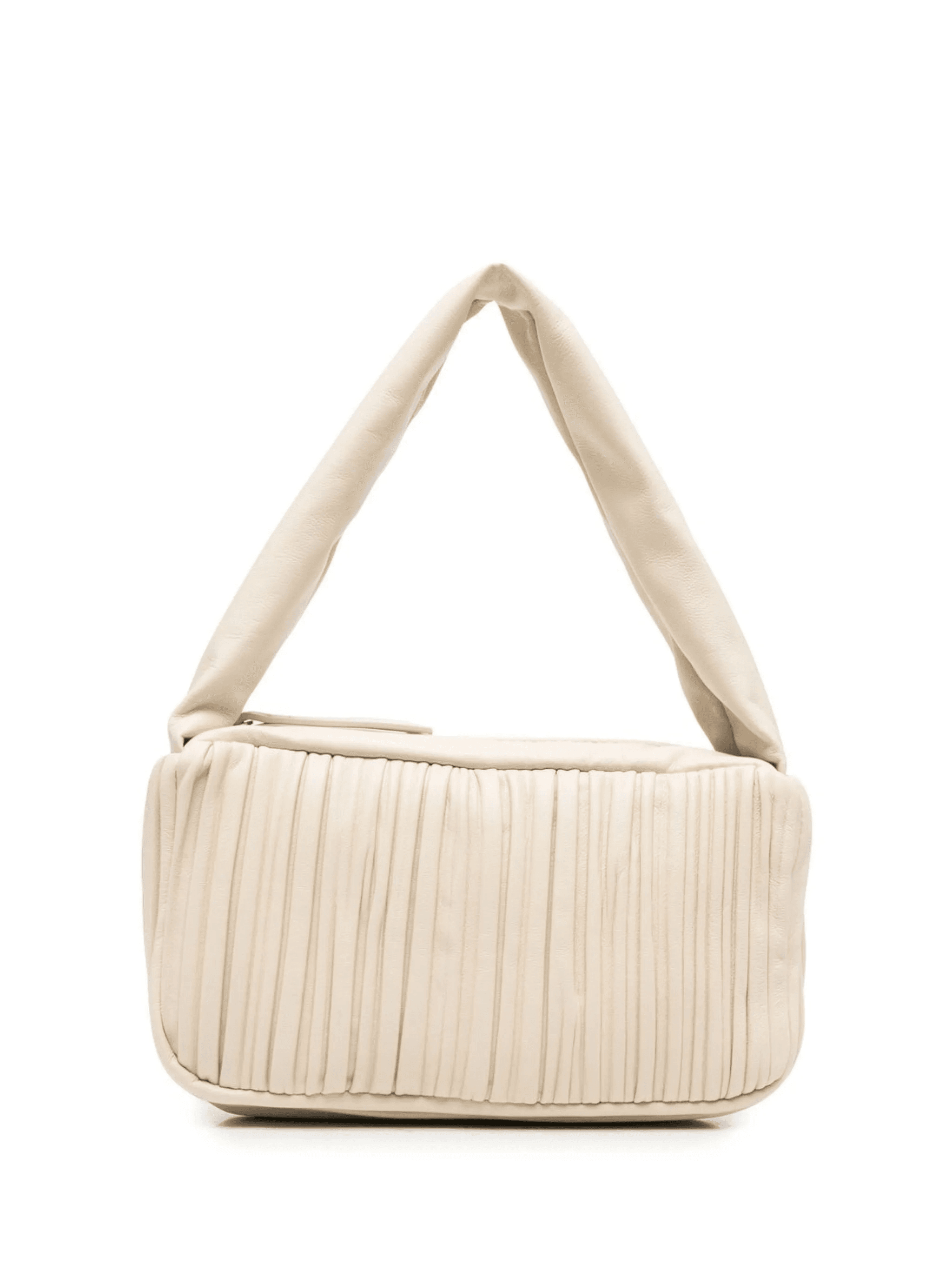 gathered leather tote - Image 1